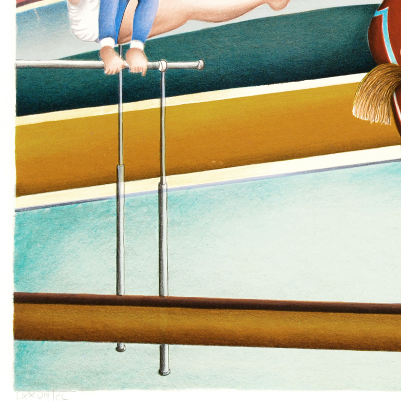 Yuval Mahler Limited Edition Lithograph titled "Gymnast"