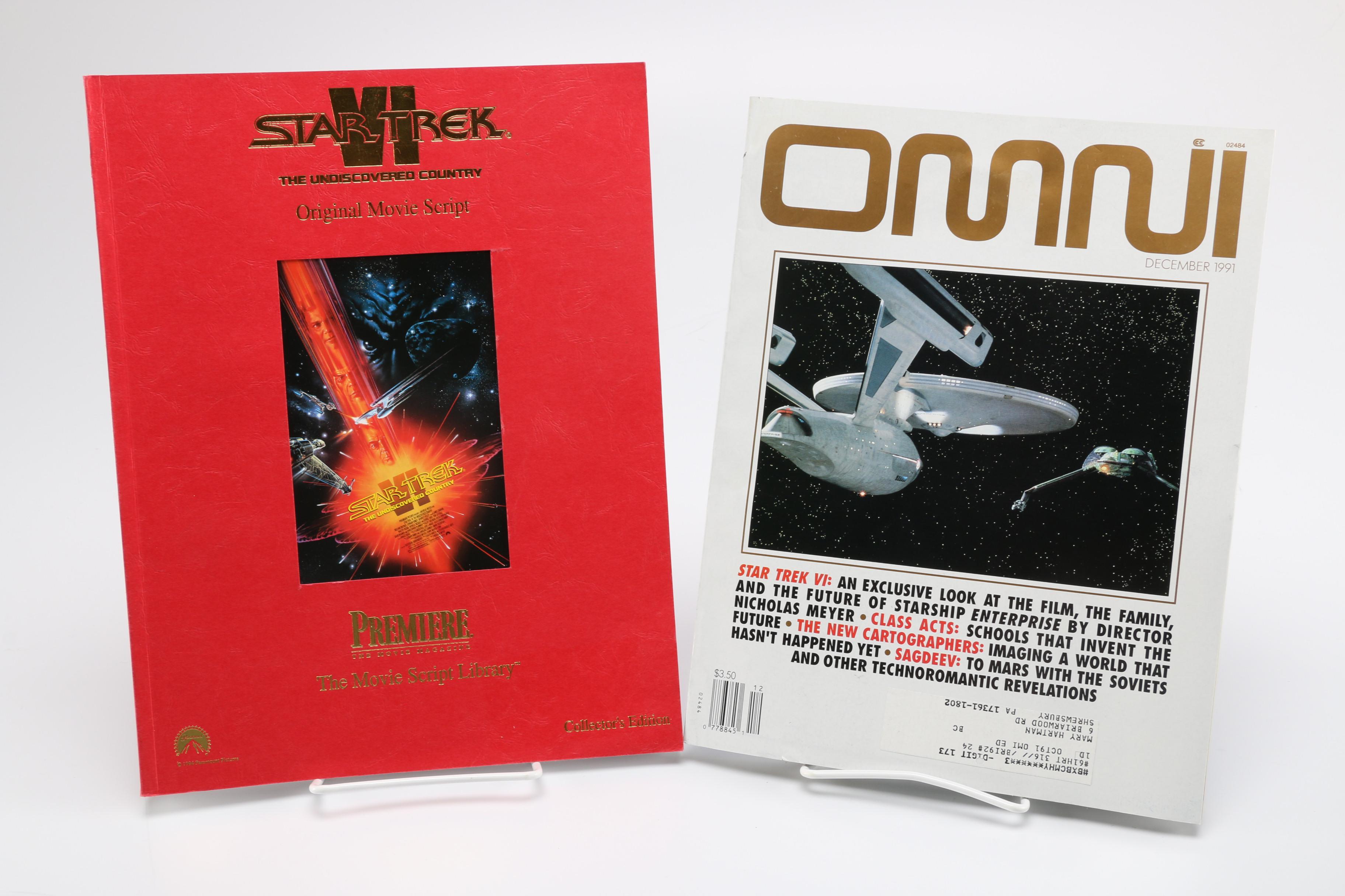"Star Trek VI" Original Movie Script and "Star Trek" Ephemera