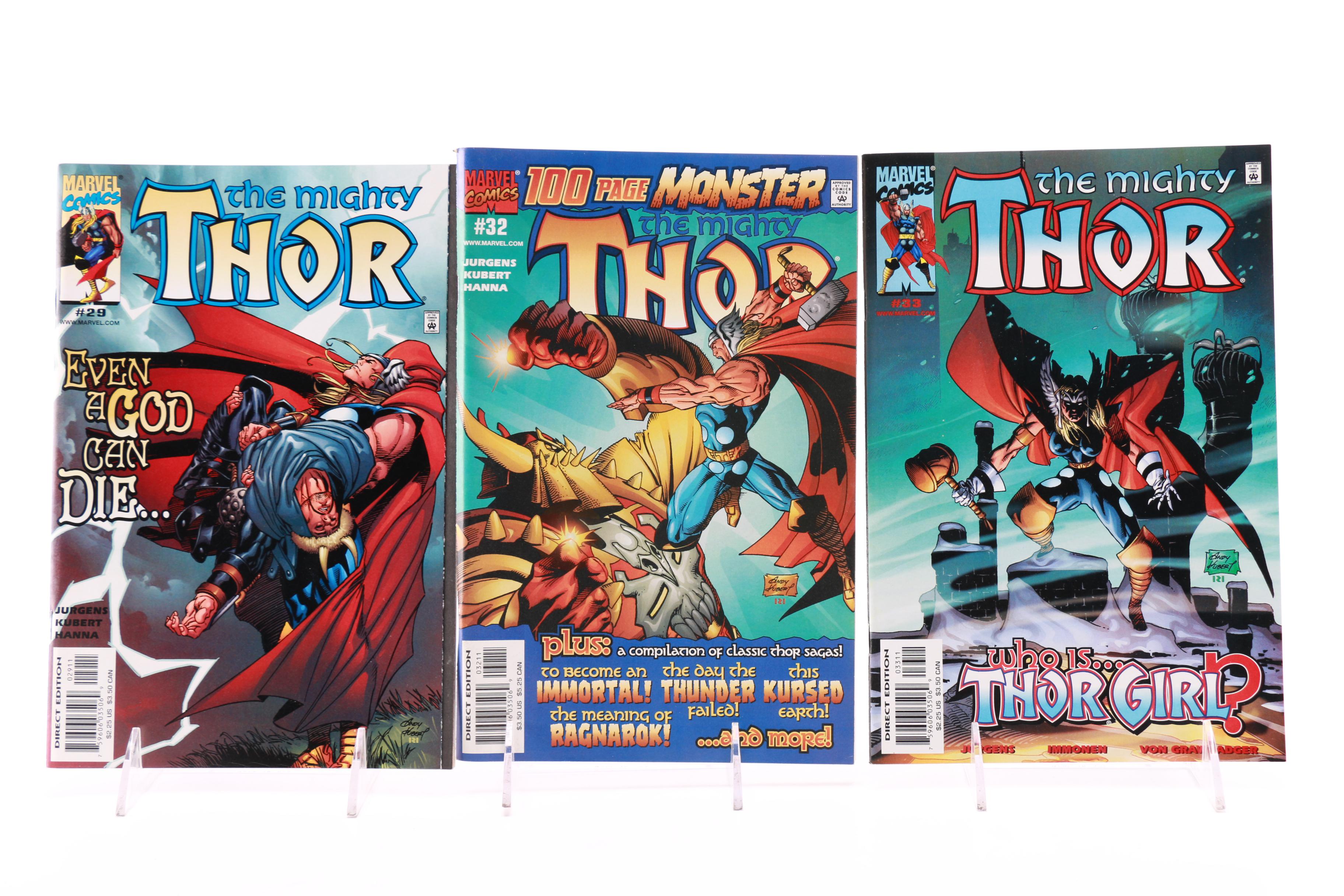 Modern Age Marvel "Thor," "Iron Man" and "Captain America" Comics
