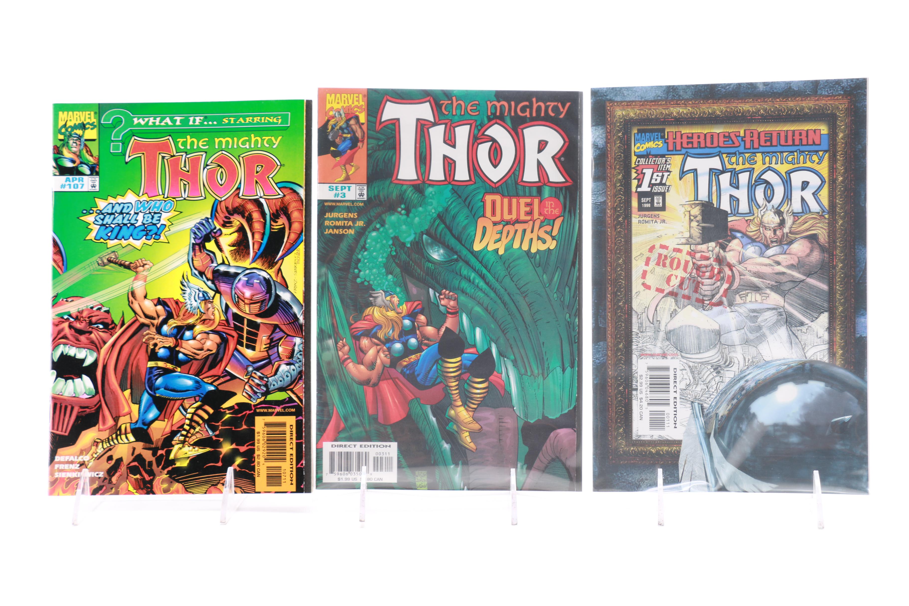 Modern Age Marvel "Thor," "Iron Man" and "Captain America" Comics