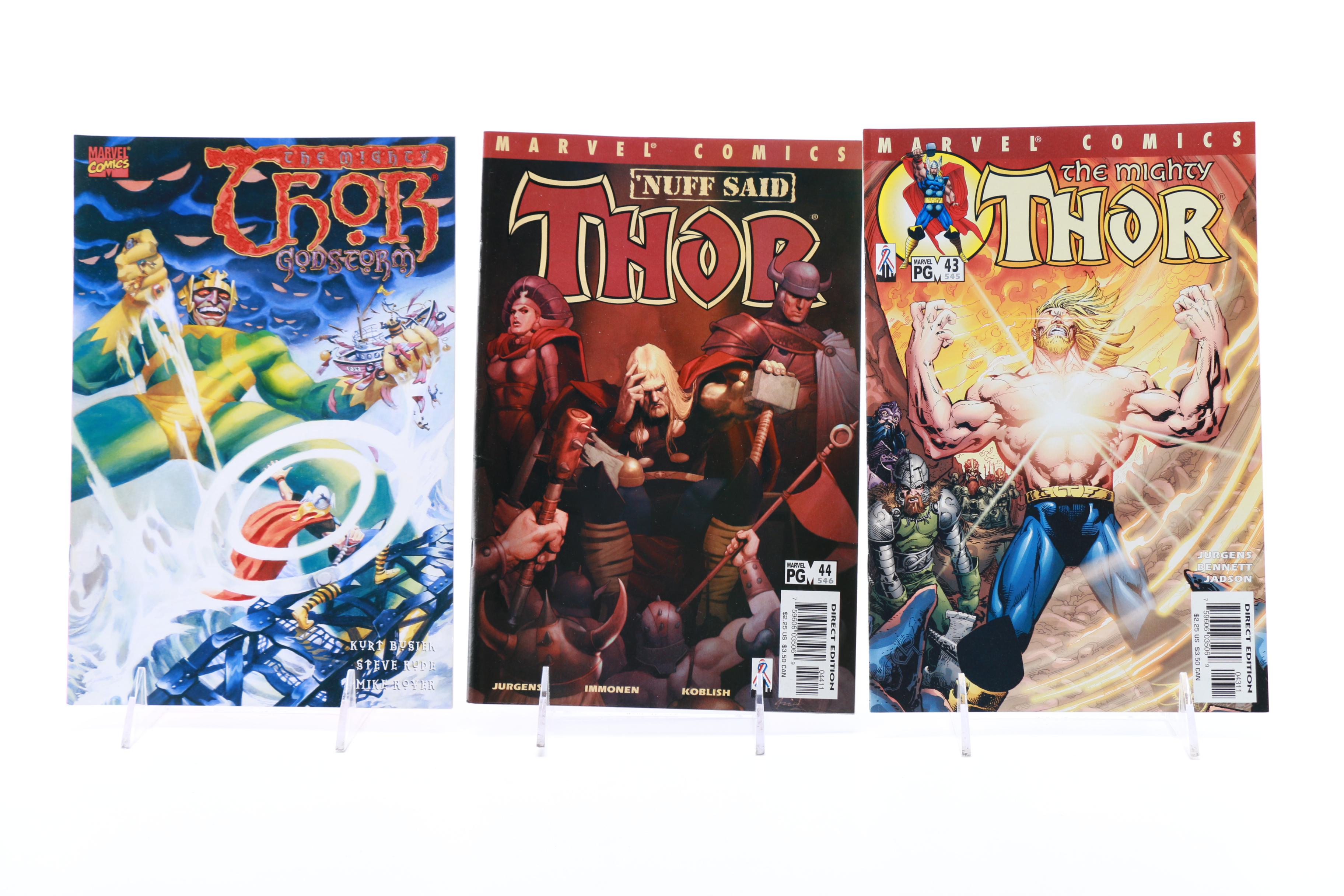 Modern Age Marvel "Thor," "Iron Man" and "Captain America" Comics