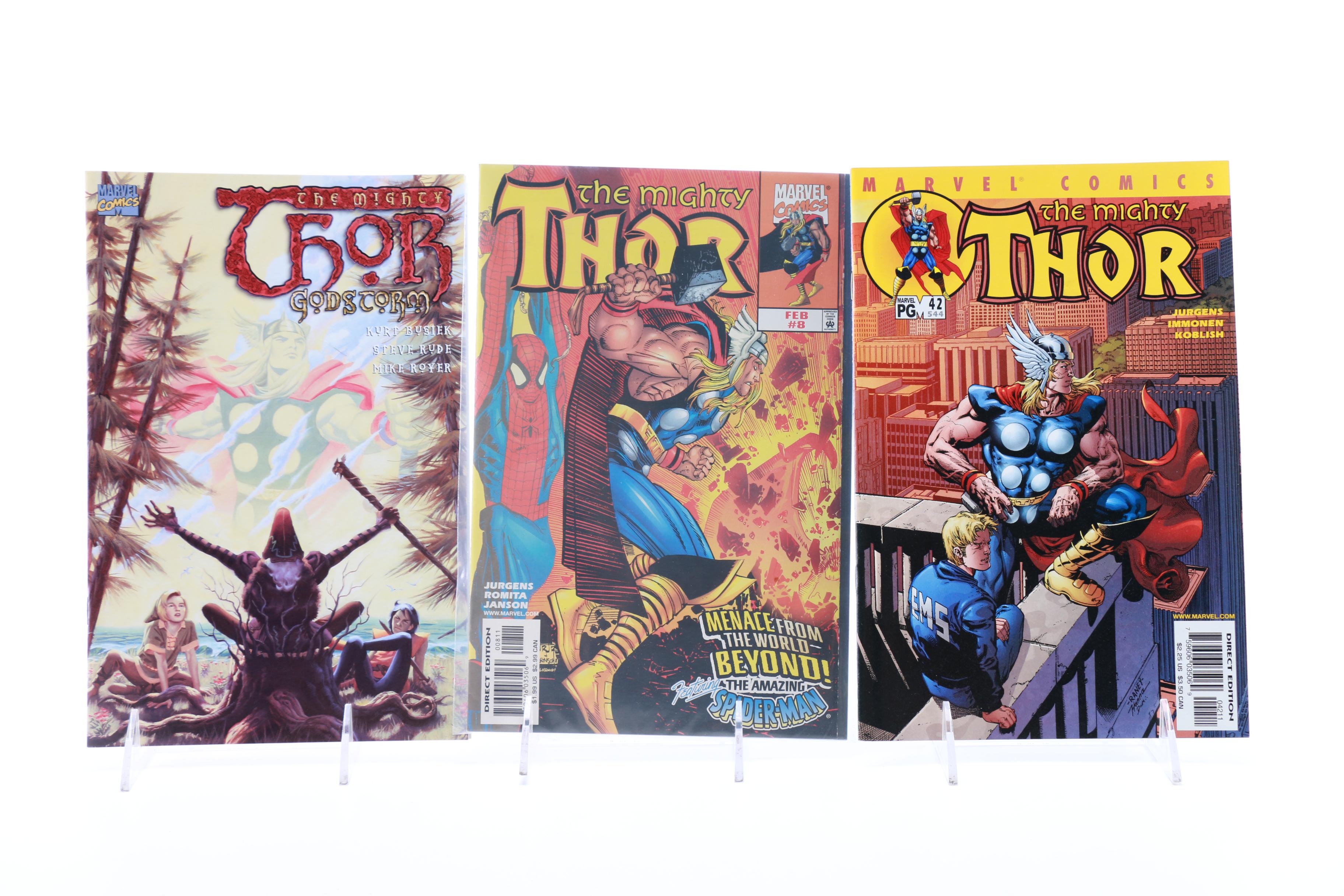 Modern Age Marvel "Thor," "Iron Man" and "Captain America" Comics