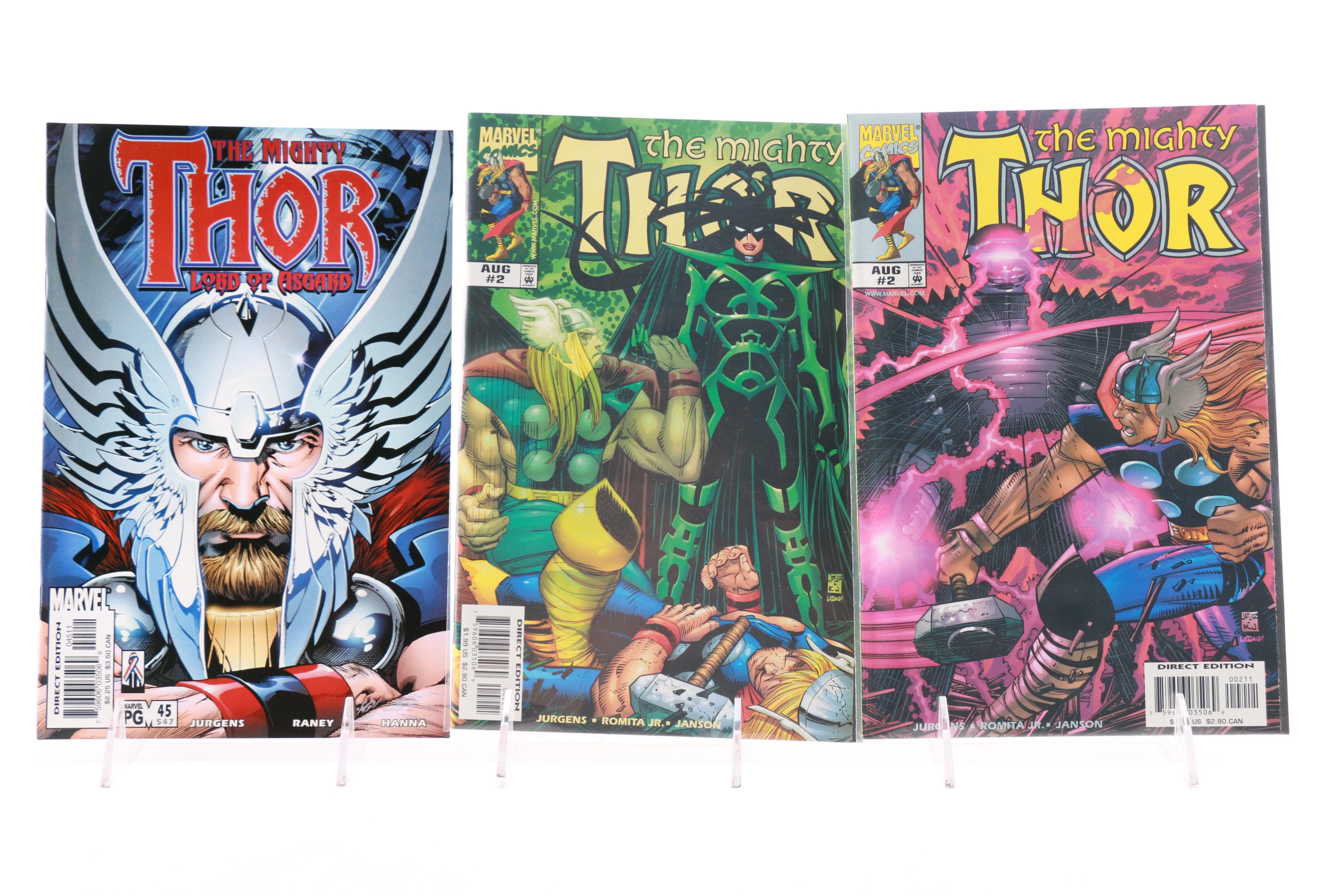Modern Age Marvel "Thor," "Iron Man" and "Captain America" Comics