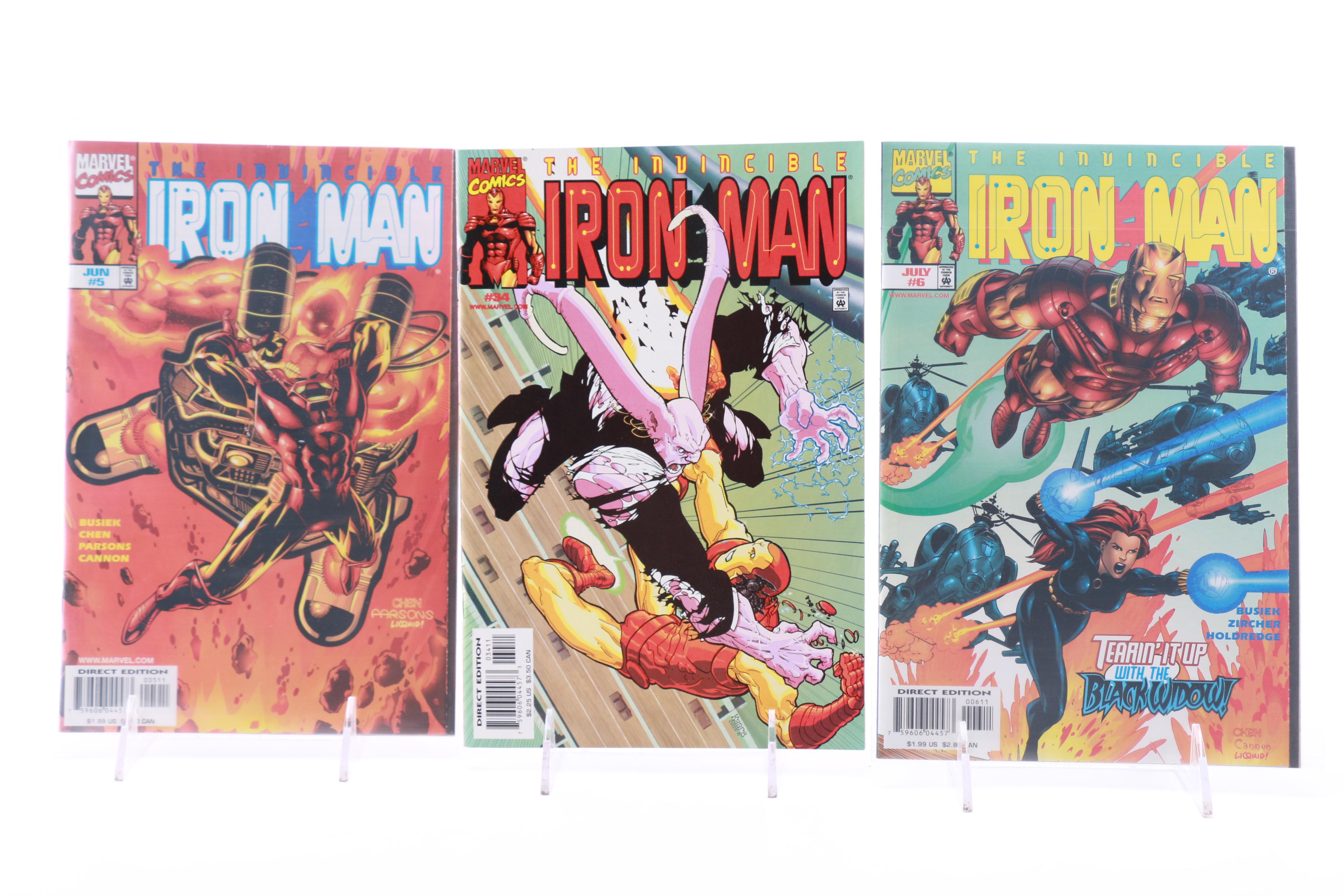 Modern Age Marvel "Thor," "Iron Man" and "Captain America" Comics