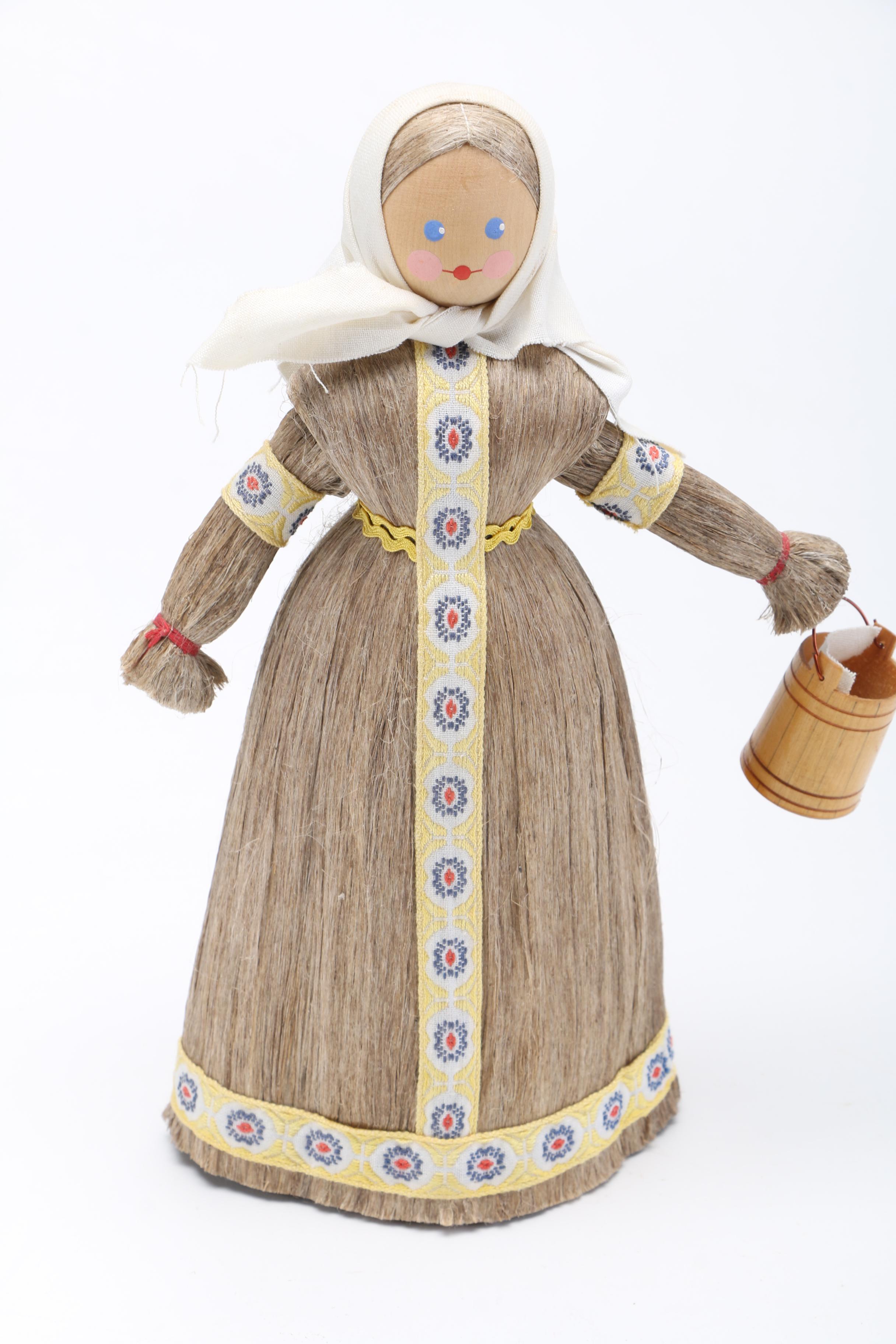 Soviet USSR Era Corn Husk Dolls