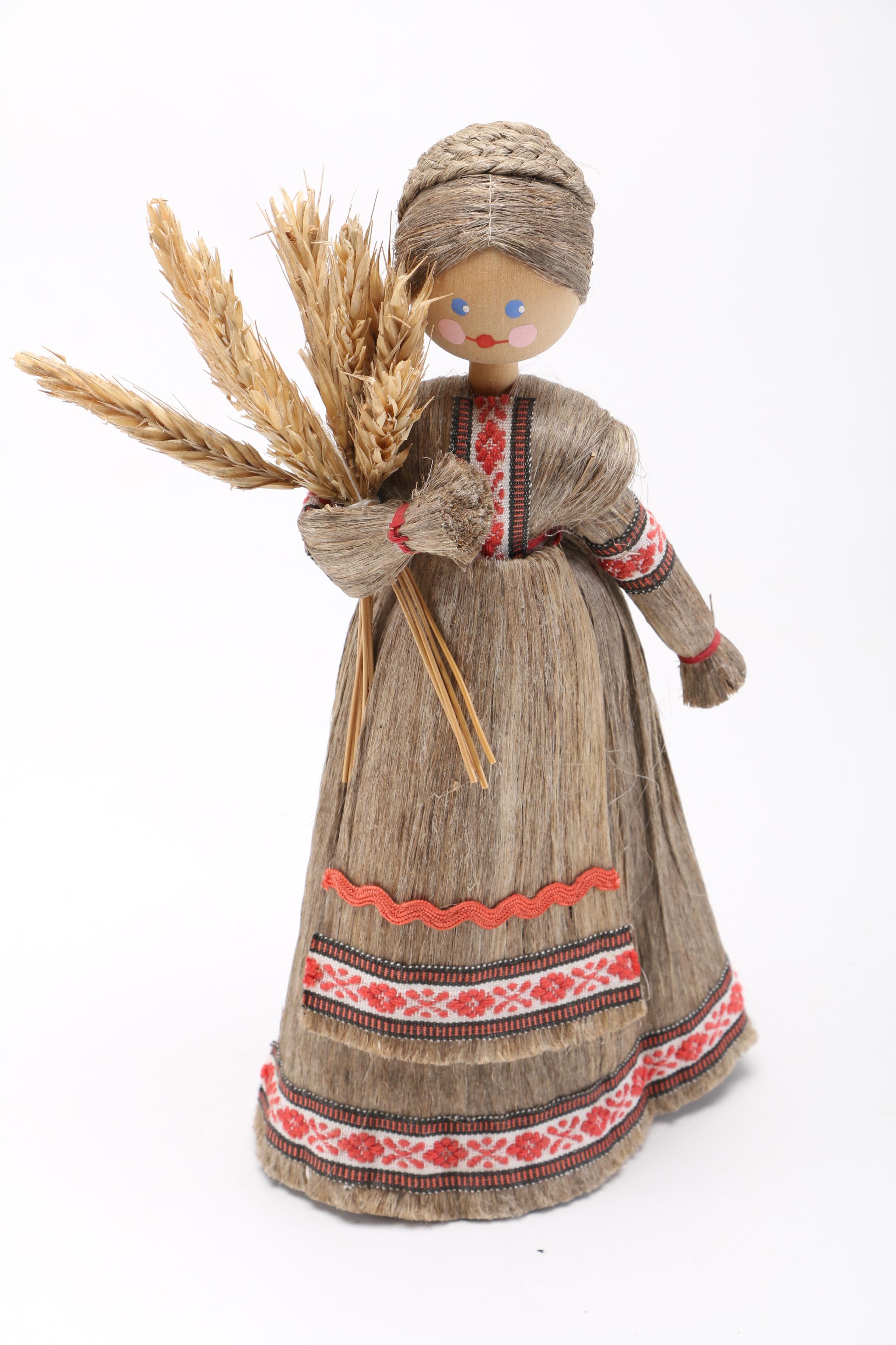 Soviet USSR Era Corn Husk Dolls