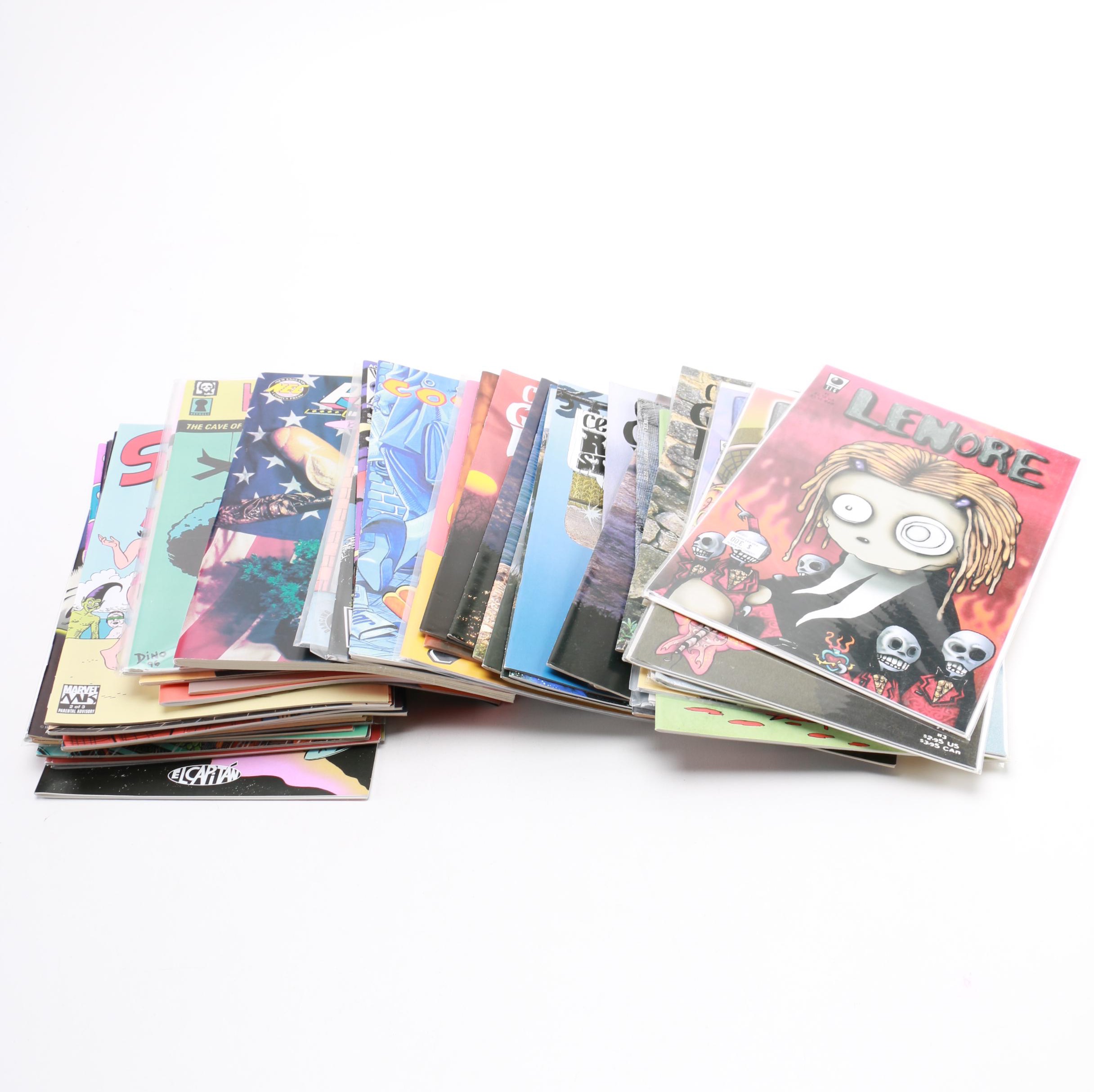 Modern Age Indie Comic Books Including "Cerebus" and "Uncle Slam & Fire Dog"