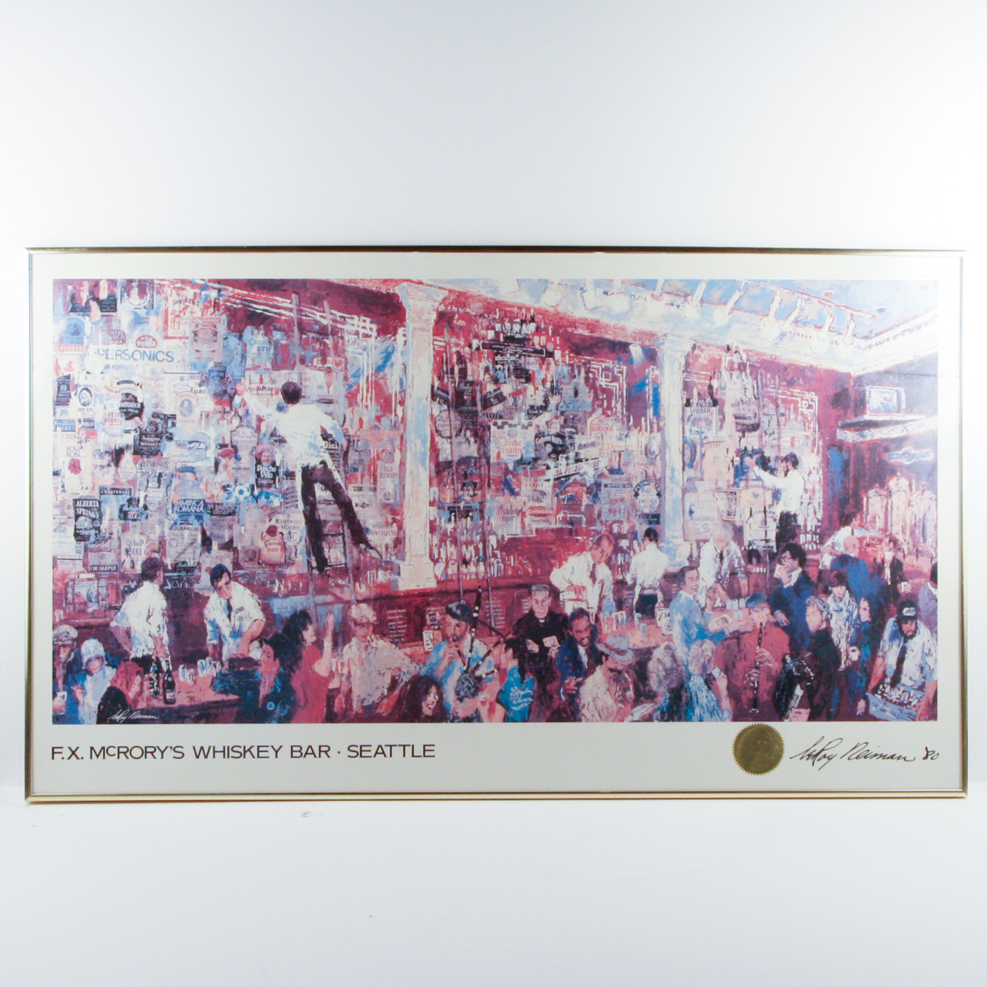 First Printing of Leroy Neiman Poster "F.X. McRory's Whiskey Bar"