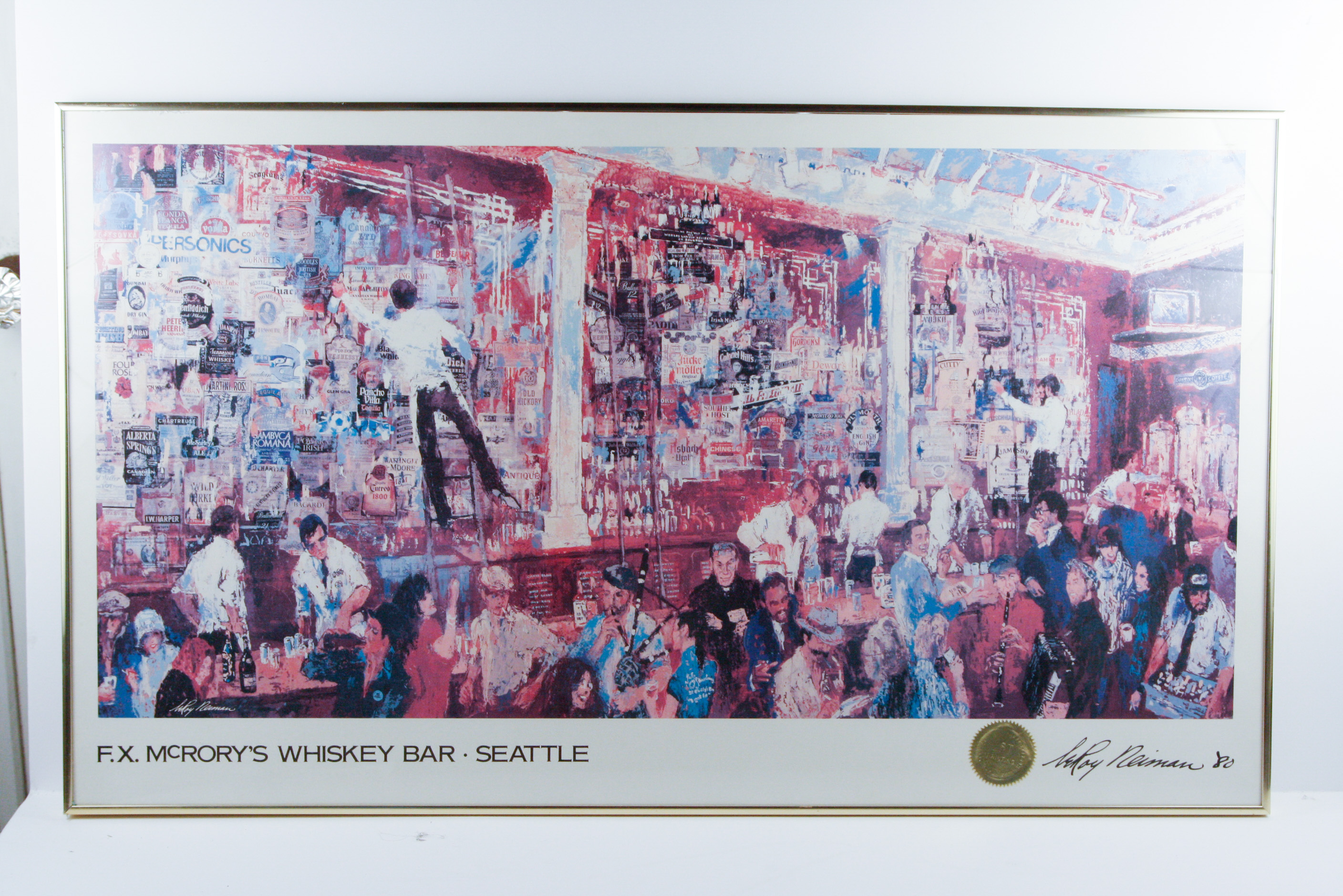 First Printing of Leroy Neiman Poster "F.X. McRory's Whiskey Bar"