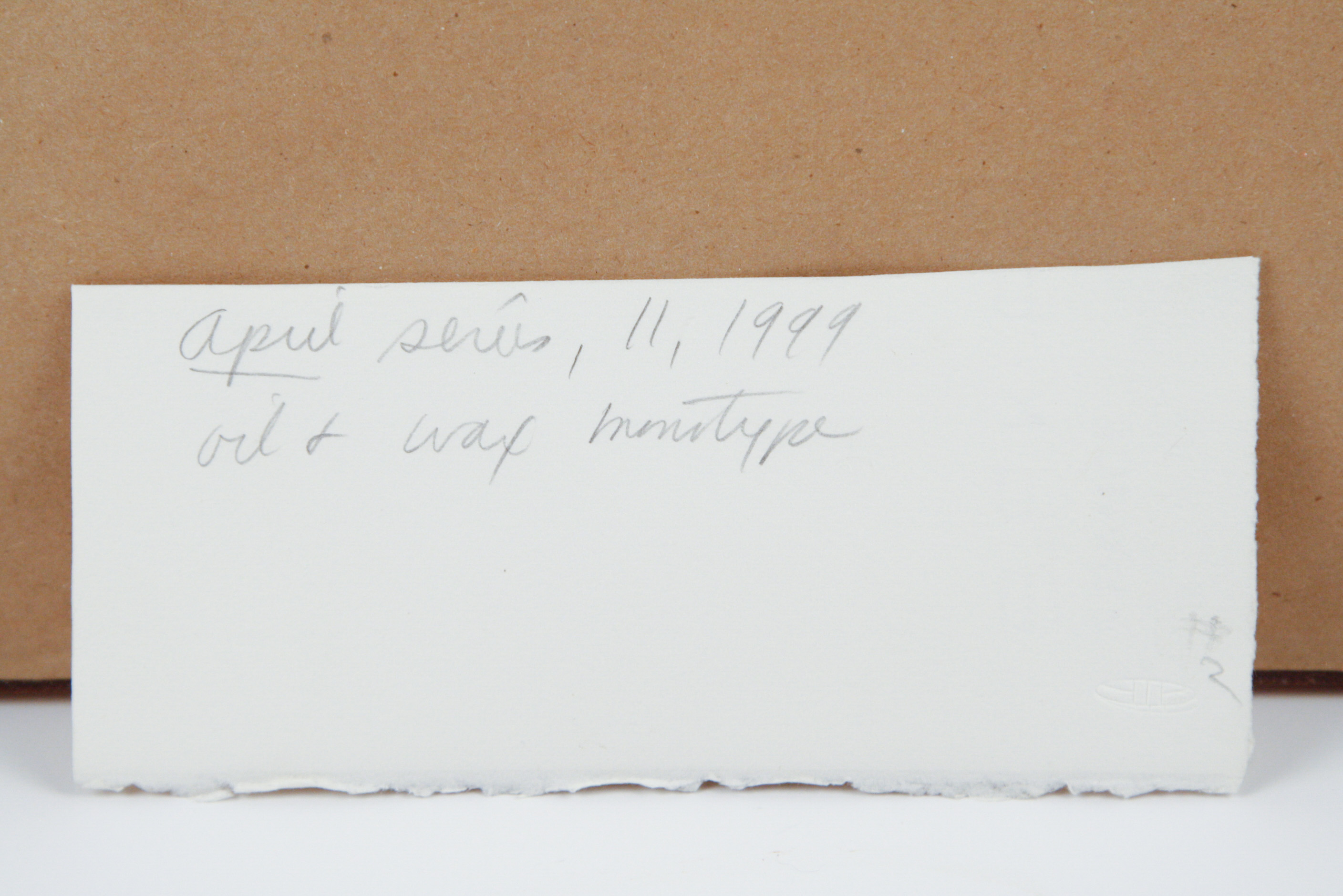 Original Katherine Kadish Monotype April Series 11, 1999