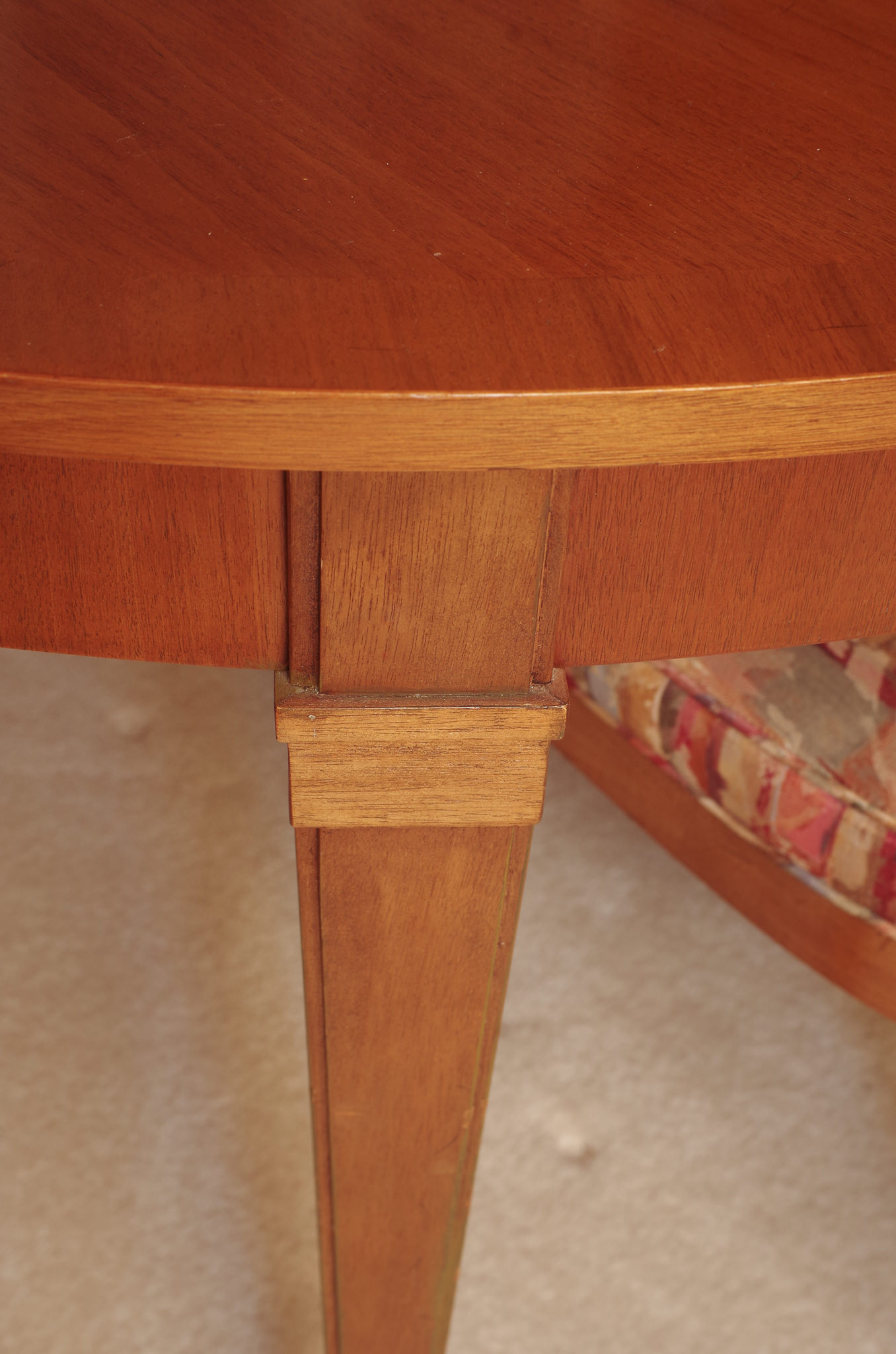 Neoclassical Style Dining Table With Six Cane Backl Chairs