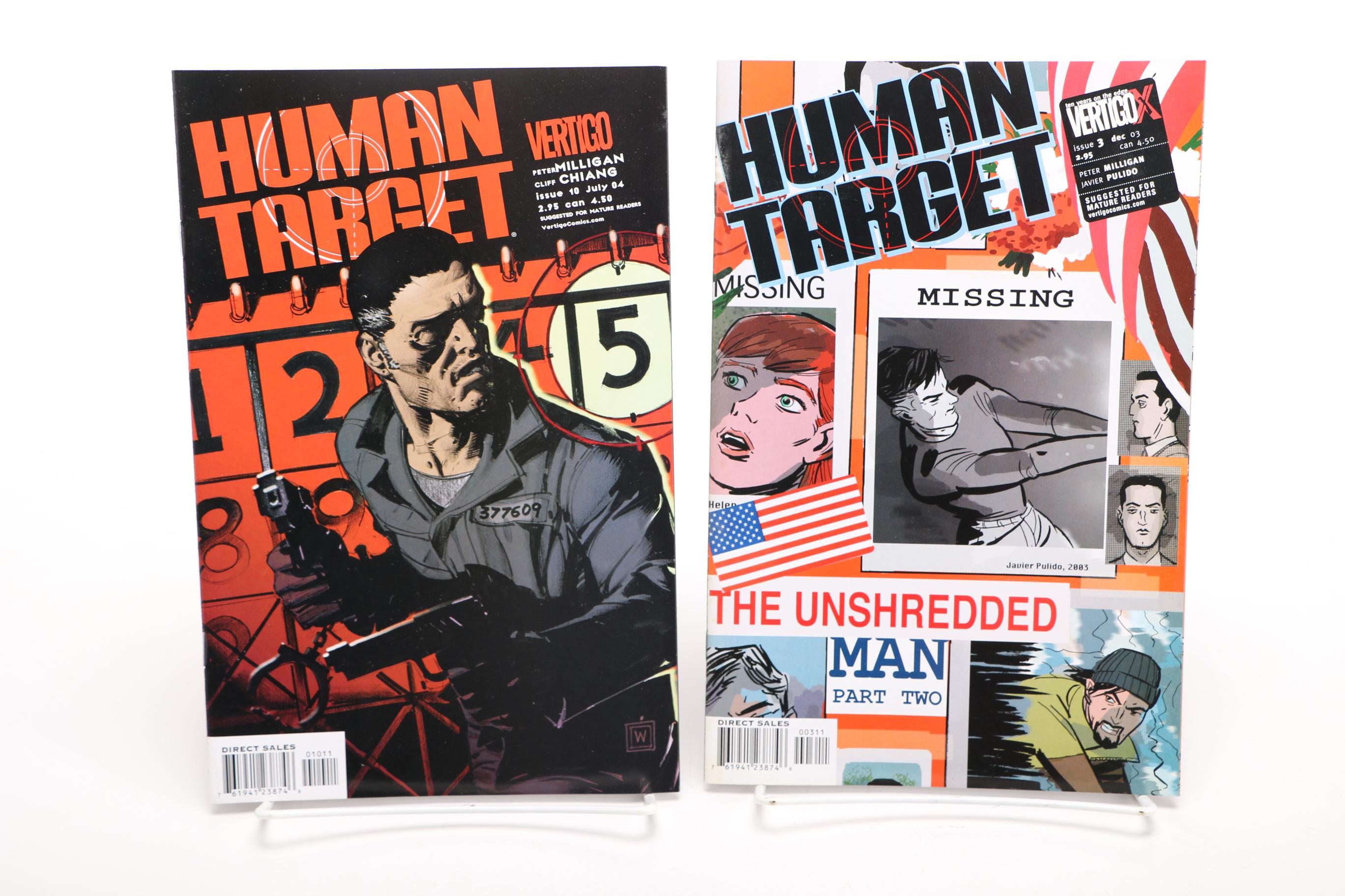 Modern Age Vertigo Comics Including "Human Target", "Swamp Thing" and "Weird War Tales"
