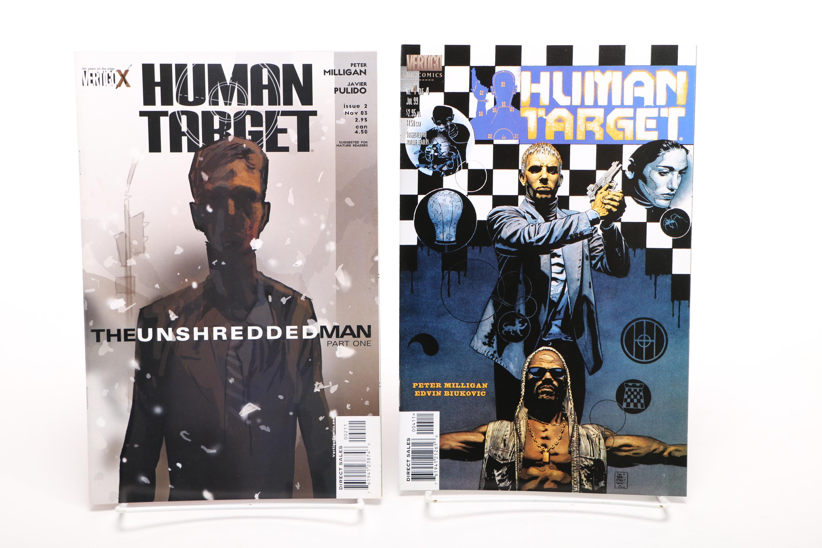 Modern Age Vertigo Comics Including "Human Target", "Swamp Thing" and "Weird War Tales"
