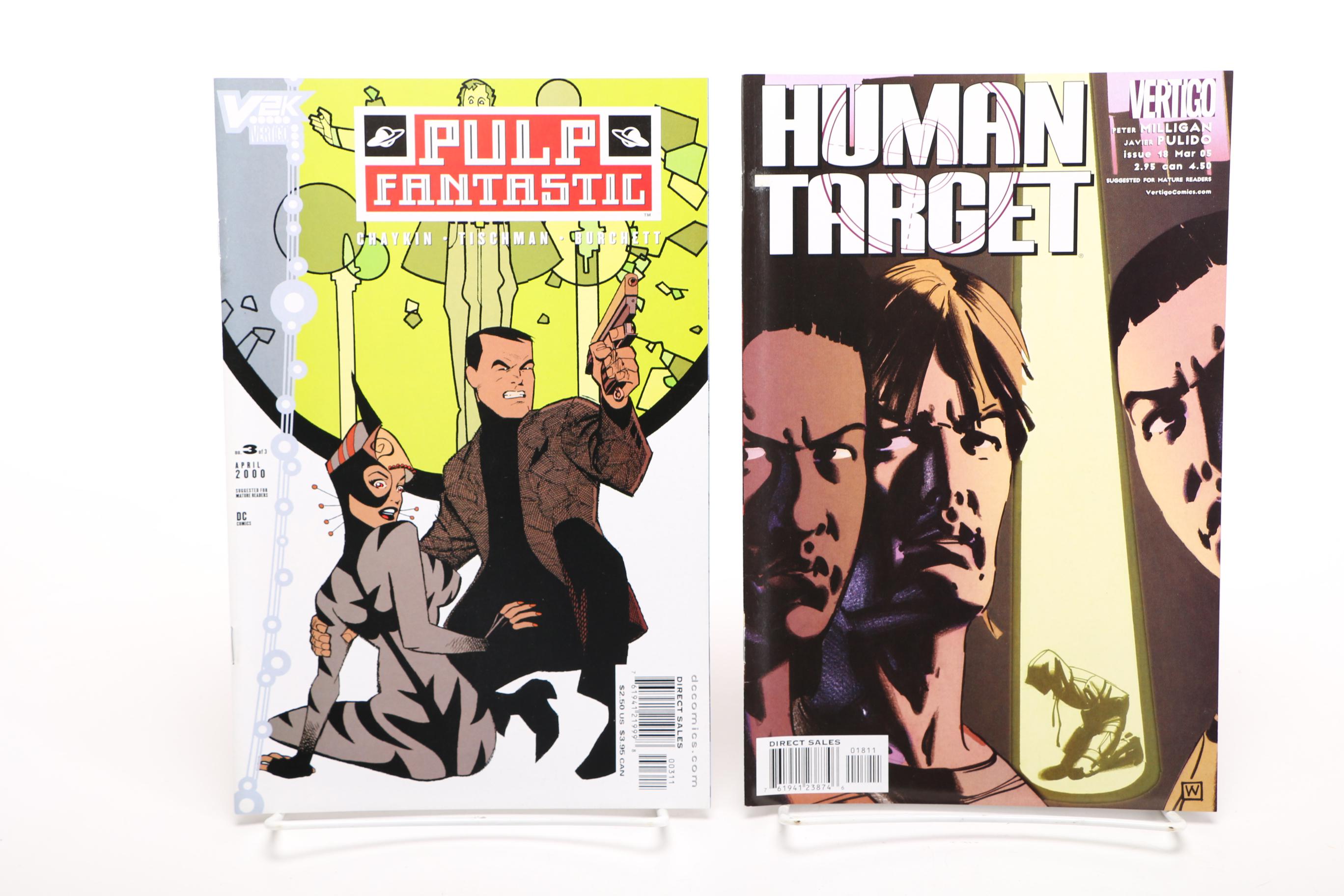 Modern Age Vertigo Comics Including "Human Target", "Swamp Thing" and "Weird War Tales"
