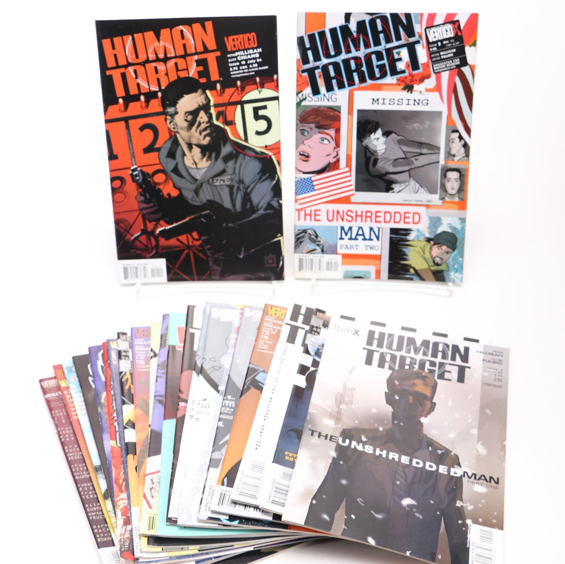 Modern Age Vertigo Comics Including "Human Target", "Swamp Thing" and "Weird War Tales"