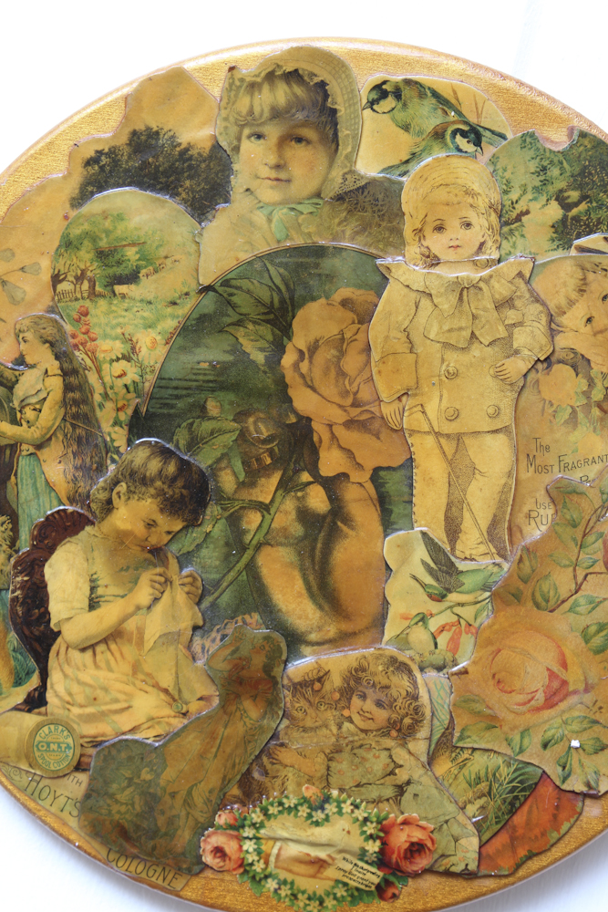 Circular Paper Mache Collage of Children