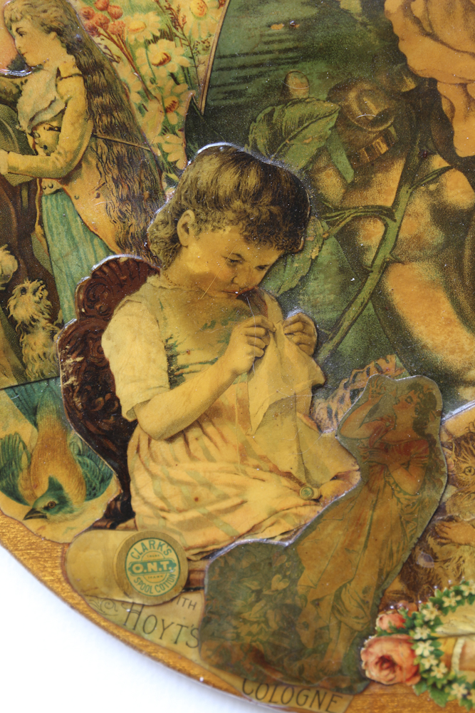 Circular Paper Mache Collage of Children