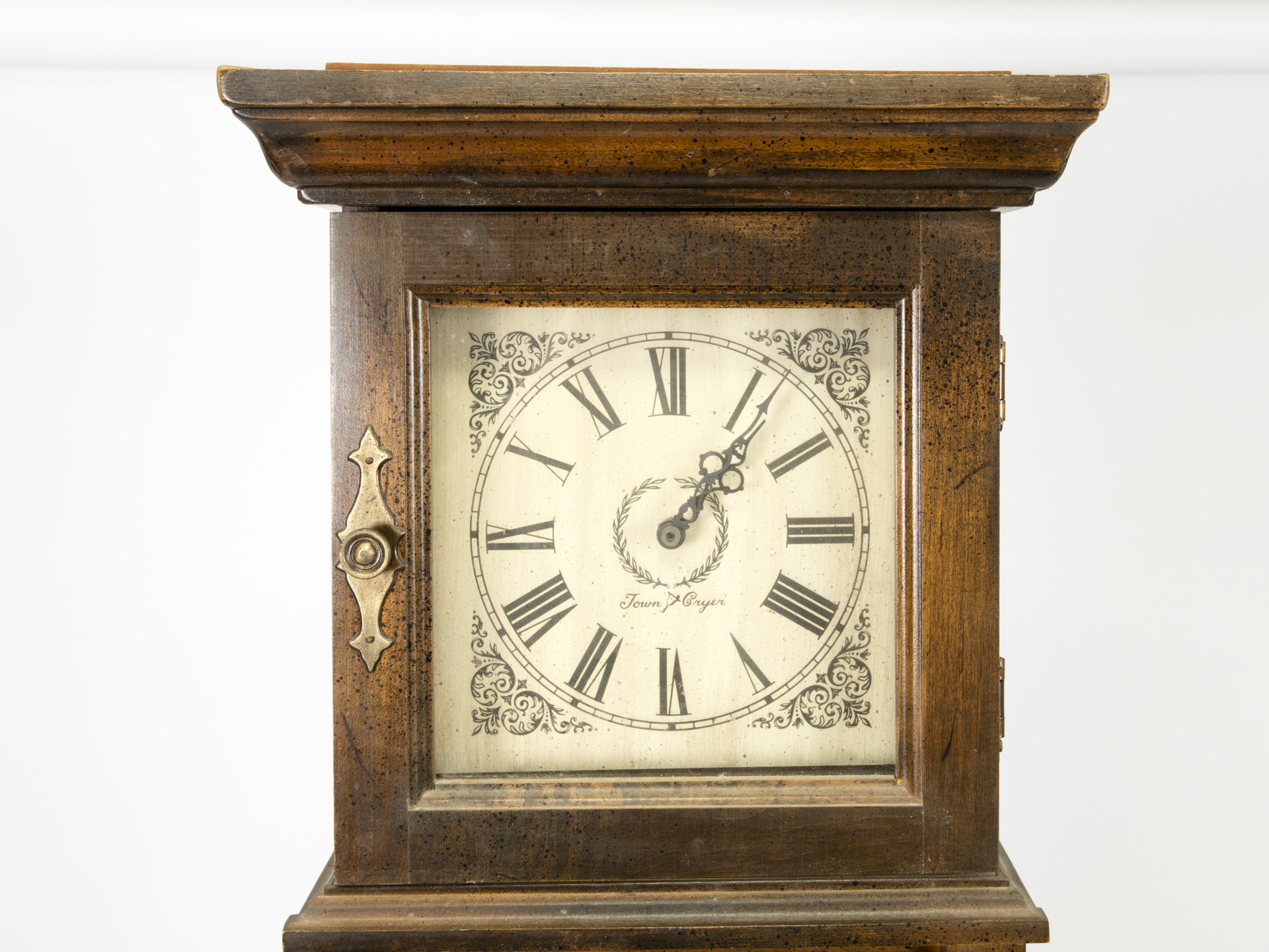 Poplar Tall Case Clock With Shelving