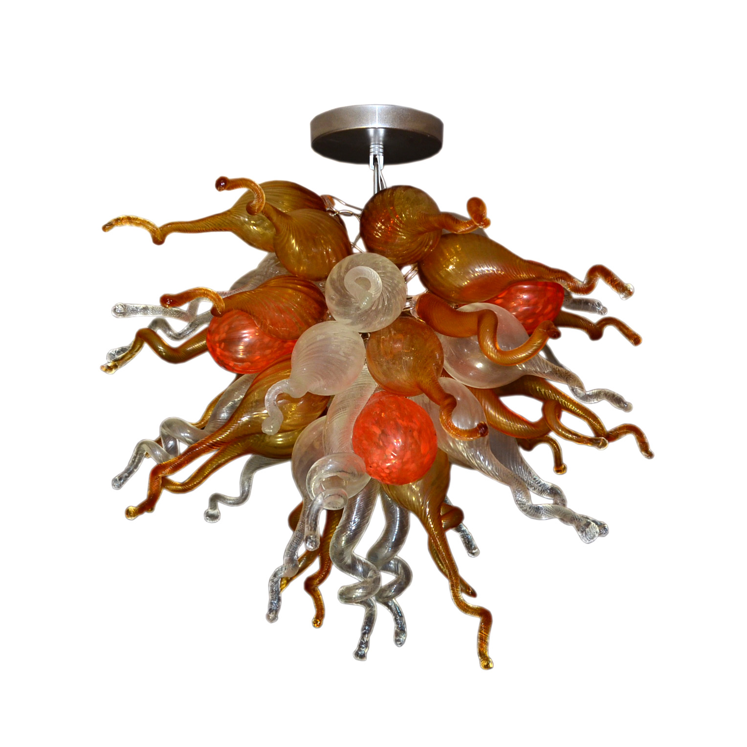 Handblown Italian Art Glass Ceiling Chandelier