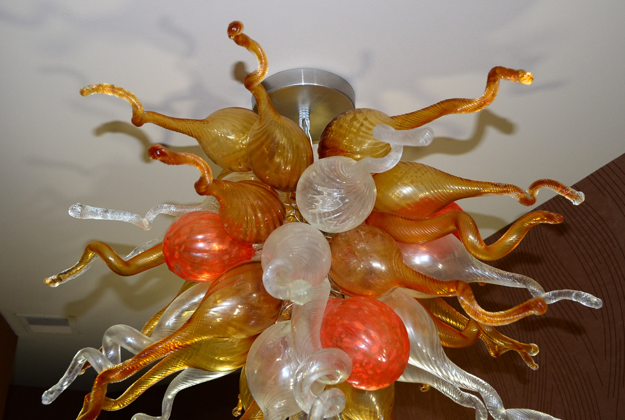 Handblown Italian Art Glass Ceiling Chandelier