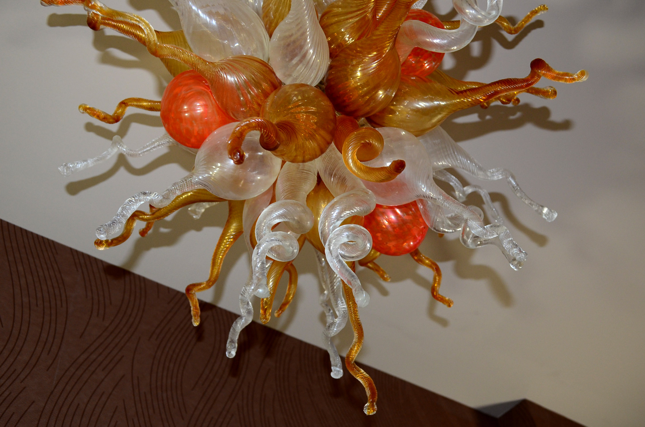 Handblown Italian Art Glass Ceiling Chandelier