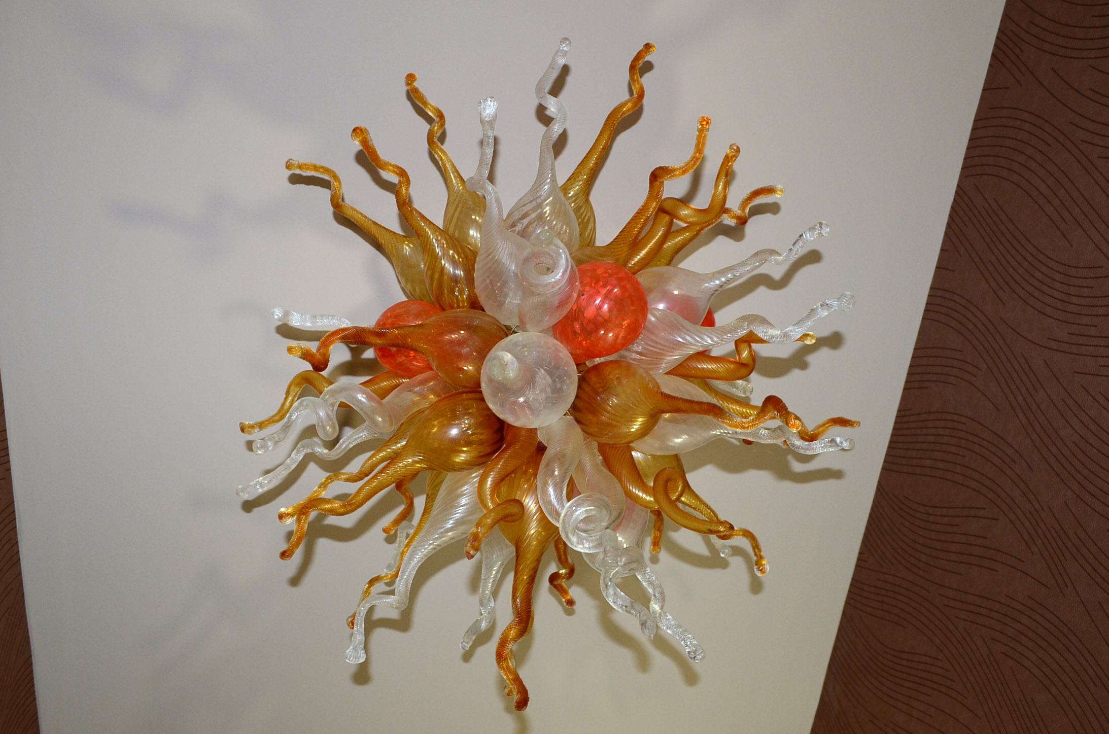 Handblown Italian Art Glass Ceiling Chandelier