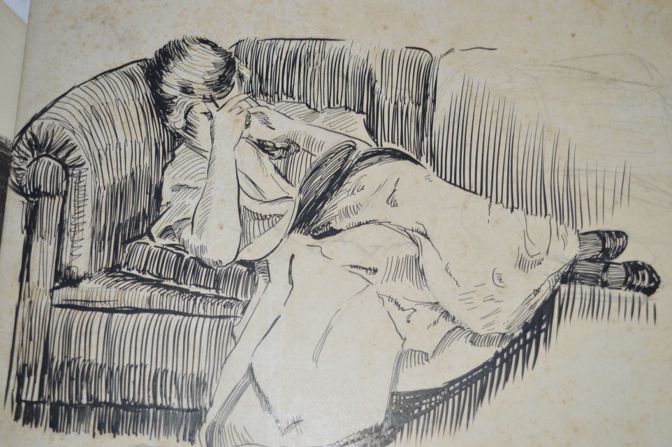H. L. Gadbury Early Ink and Pencil Sketches