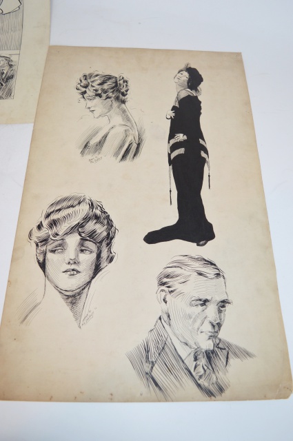 H. L. Gadbury Early Ink and Pencil Sketches