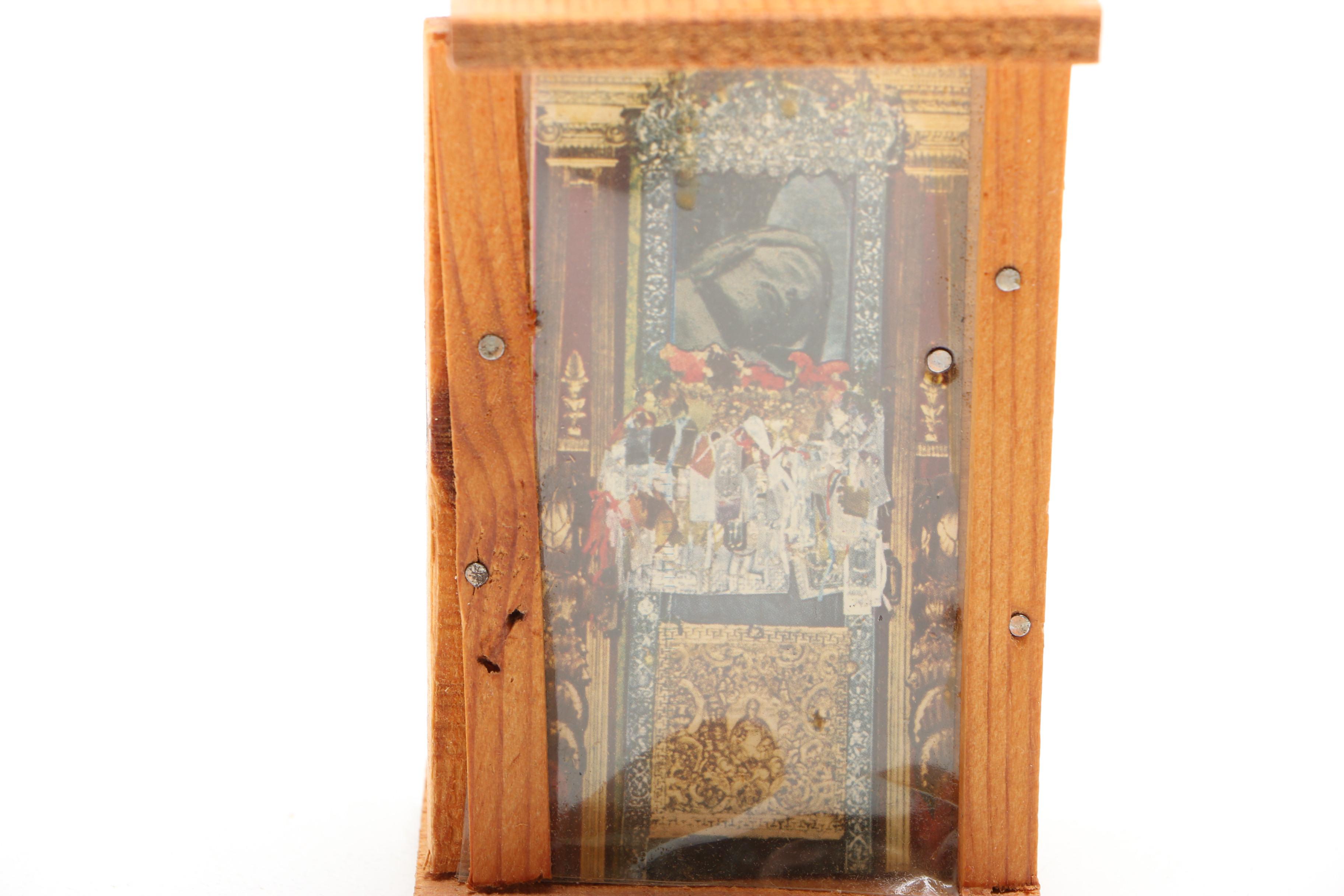 2 Modern Greek Icons in a Wooden Frame