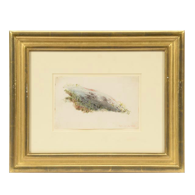 Charles DeWolf Brownell Original 1860 Watercolor "Lyme, Connecticut"