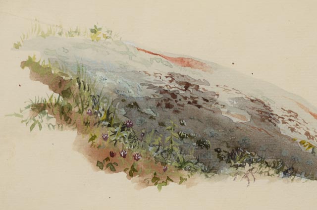 Charles DeWolf Brownell Original 1860 Watercolor "Lyme, Connecticut"