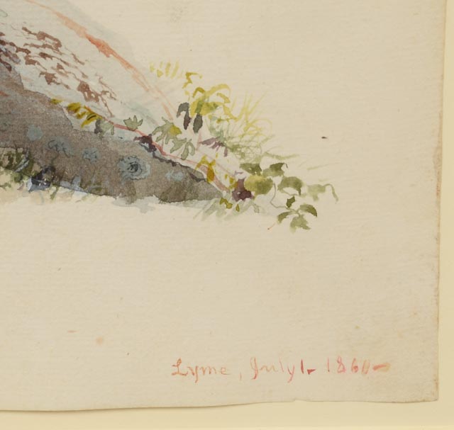 Charles DeWolf Brownell Original 1860 Watercolor "Lyme, Connecticut"