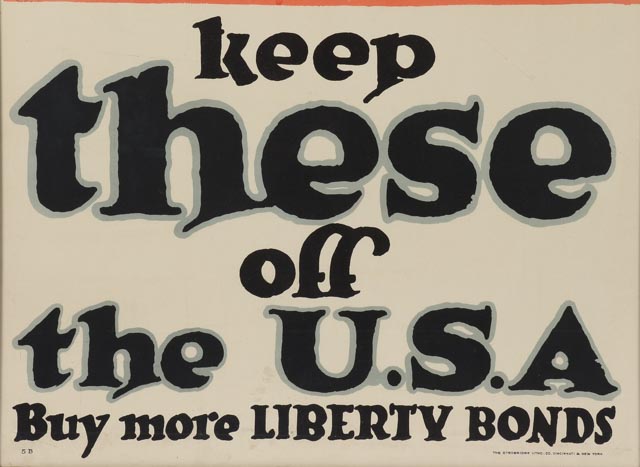 Original WWI Propaganda Poster "Keep These Off the U. S. A."
