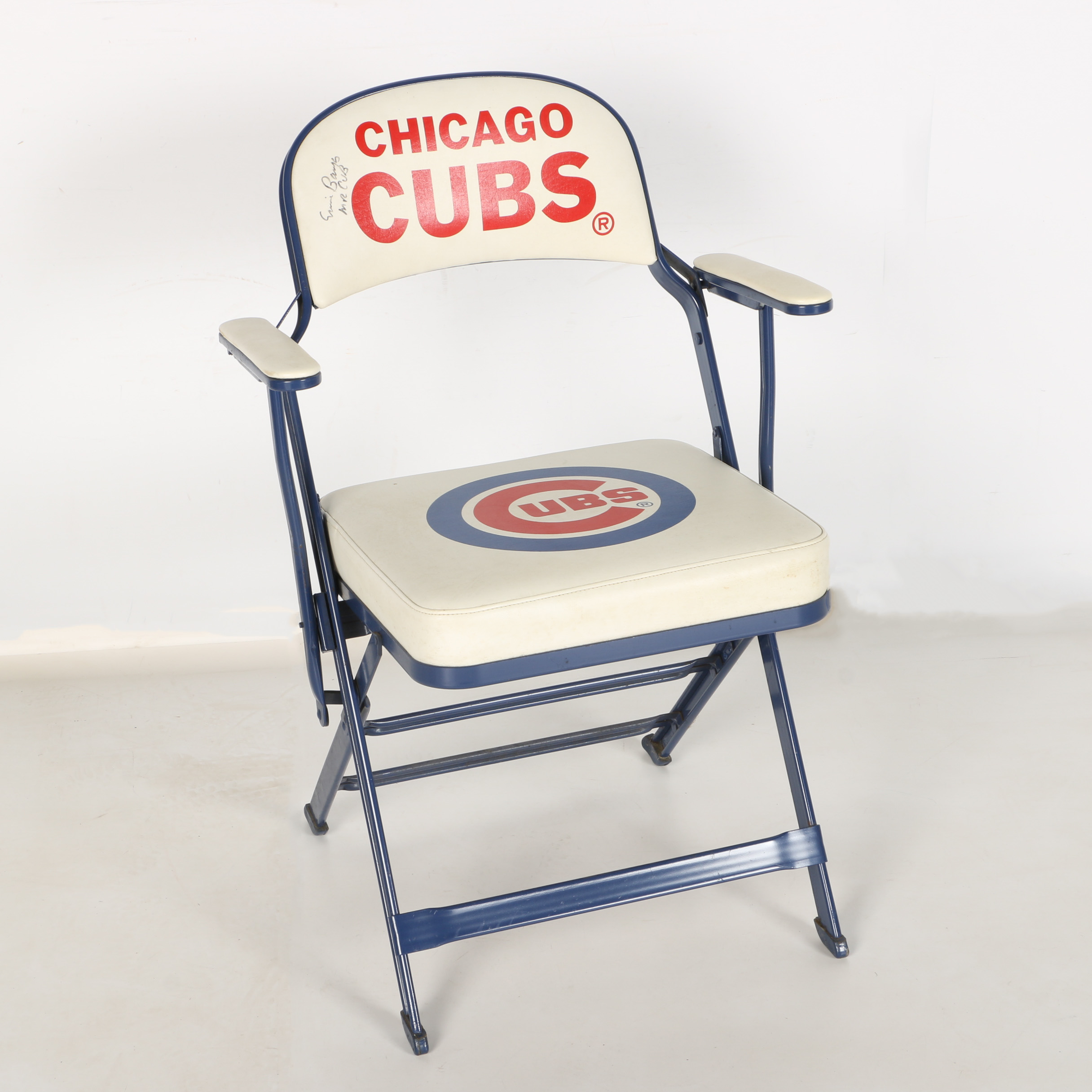 Ernie Banks Signed Cubs Limited Edition Folding Chair