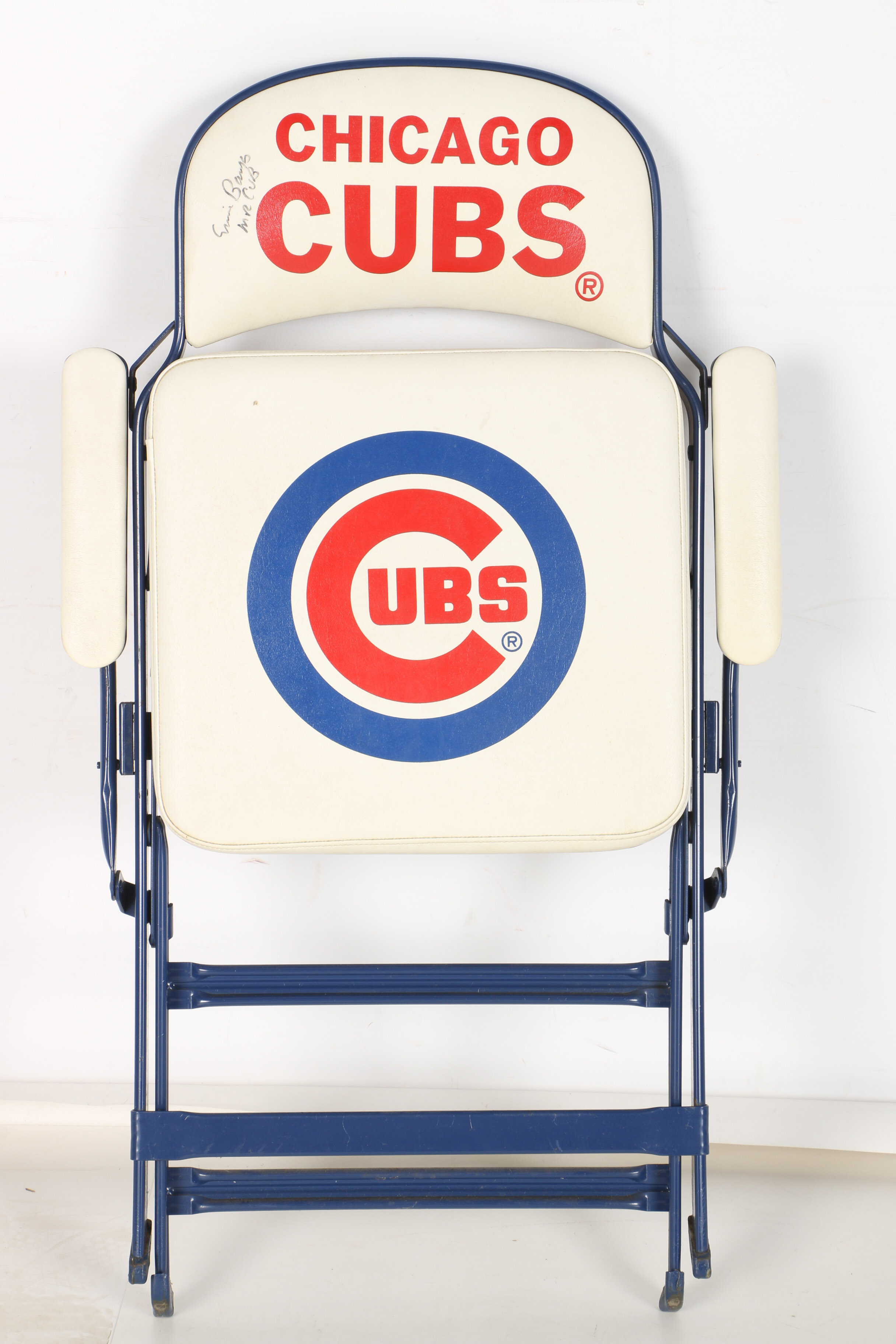 Ernie Banks Signed Cubs Limited Edition Folding Chair