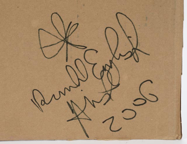 Ronald English Original Ink on Cardboard Cubist Portrait