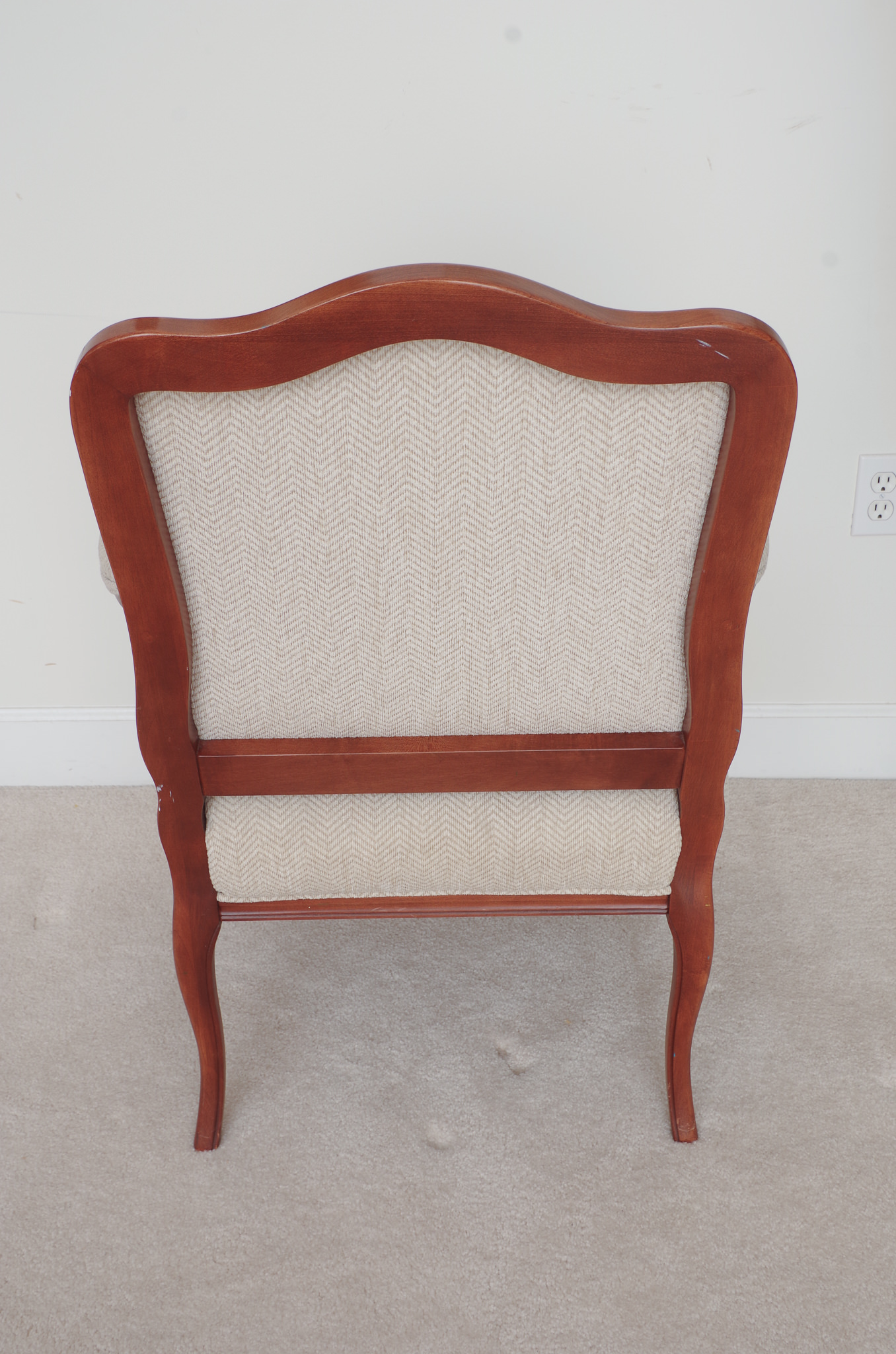 Pair of Louis XV Style Upholstered Armchairs