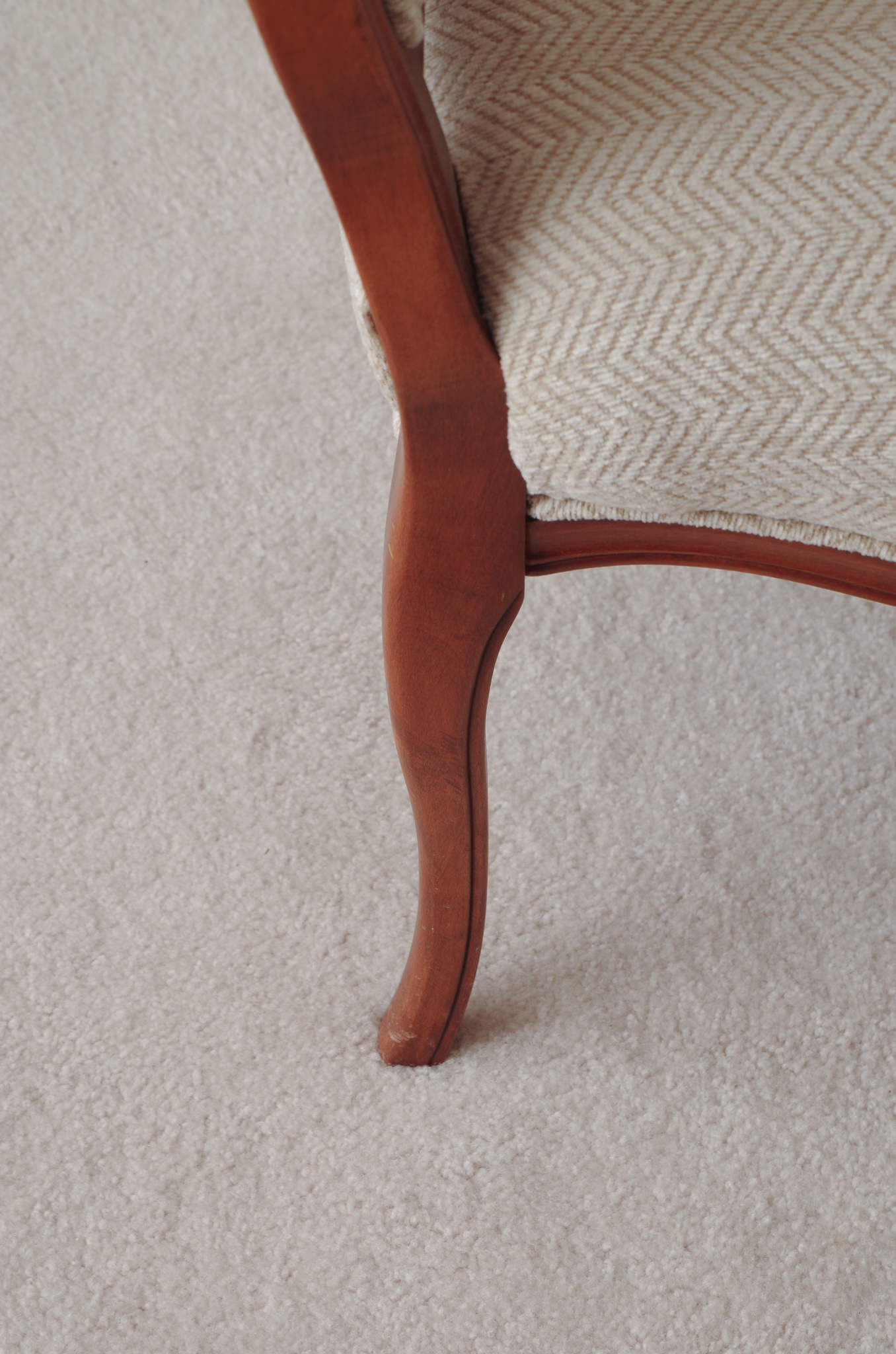 Pair of Louis XV Style Upholstered Armchairs