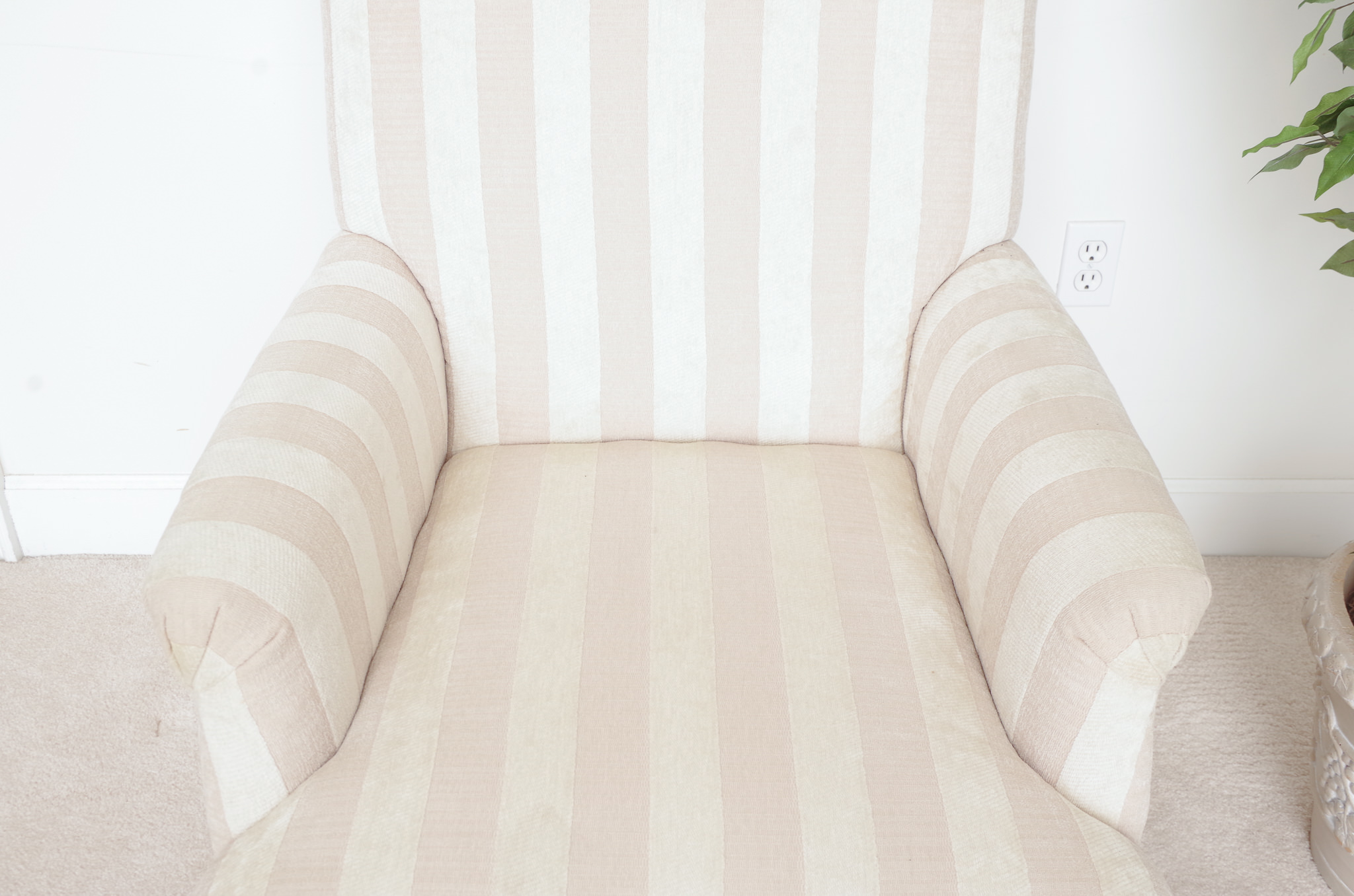 Cushioned and Upholstered Armchair
