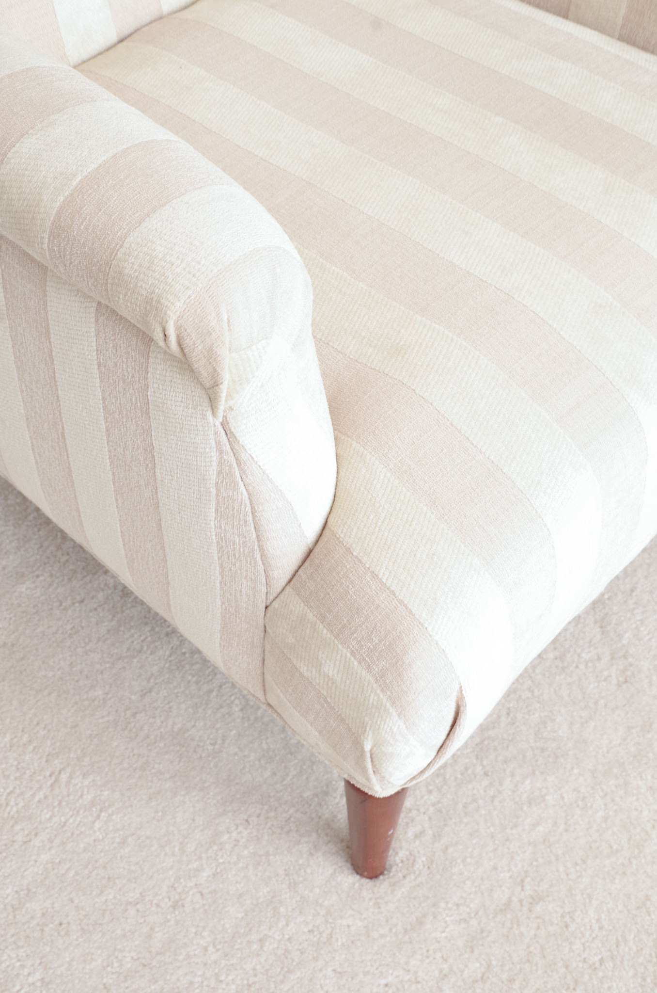 Cushioned and Upholstered Armchair