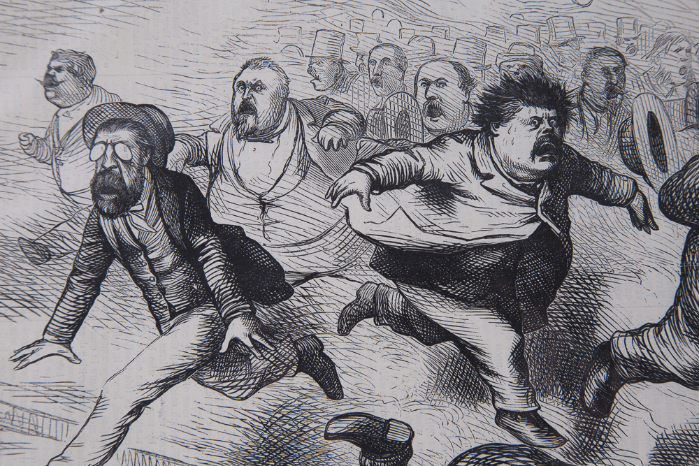 After Thomas Nast Cartoon "Stop Thief"