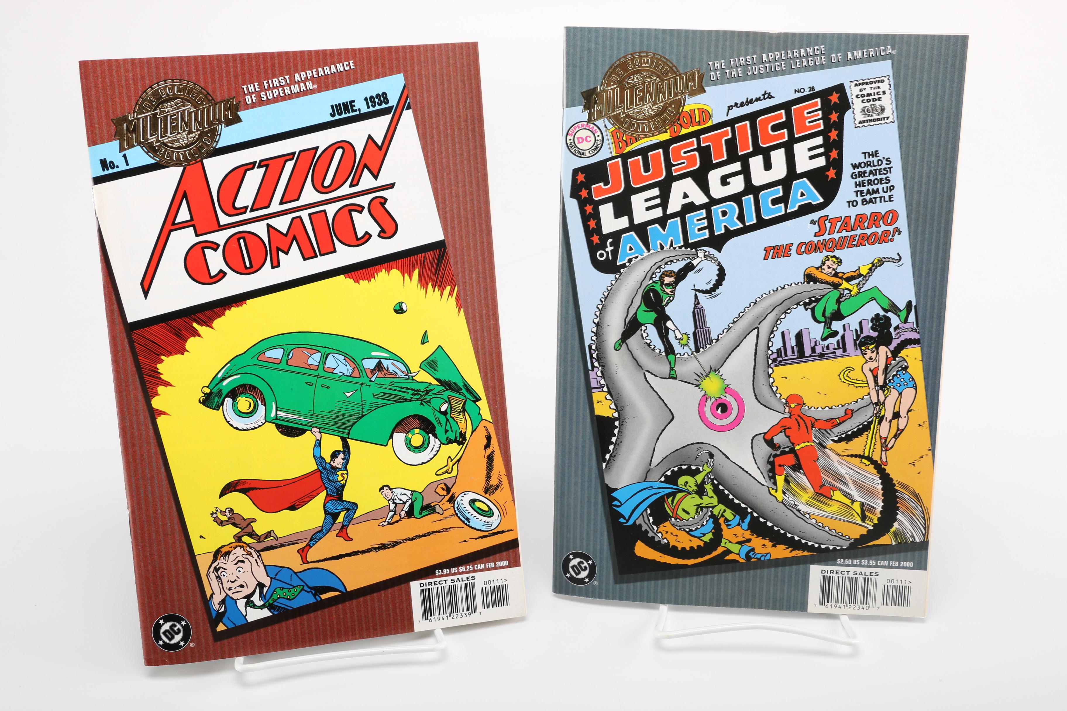 Modern Age "Archie" and DC Millennium Edition Comics Including Reprint of "Action Comics" #1