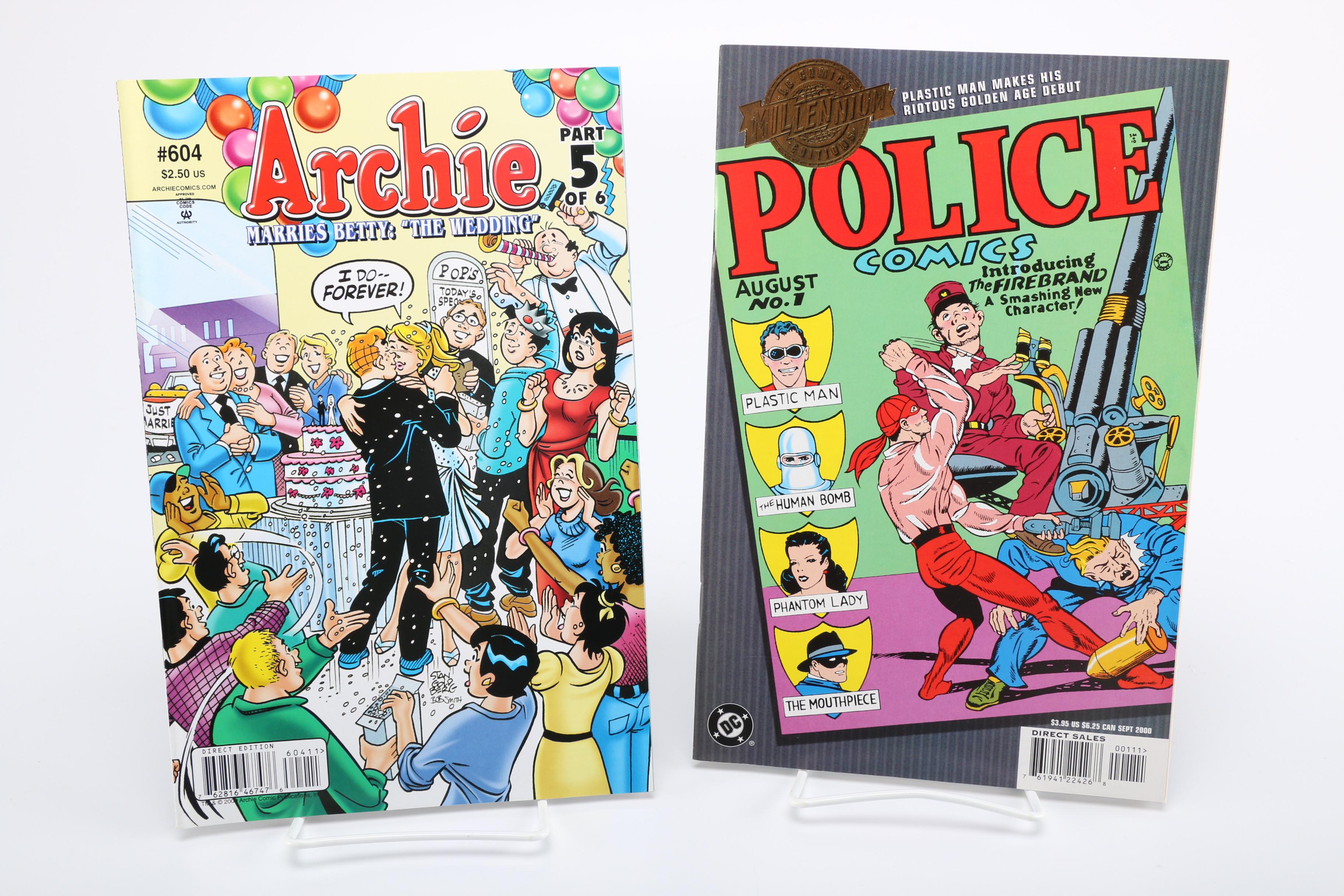 Modern Age "Archie" and DC Millennium Edition Comics Including Reprint of "Action Comics" #1