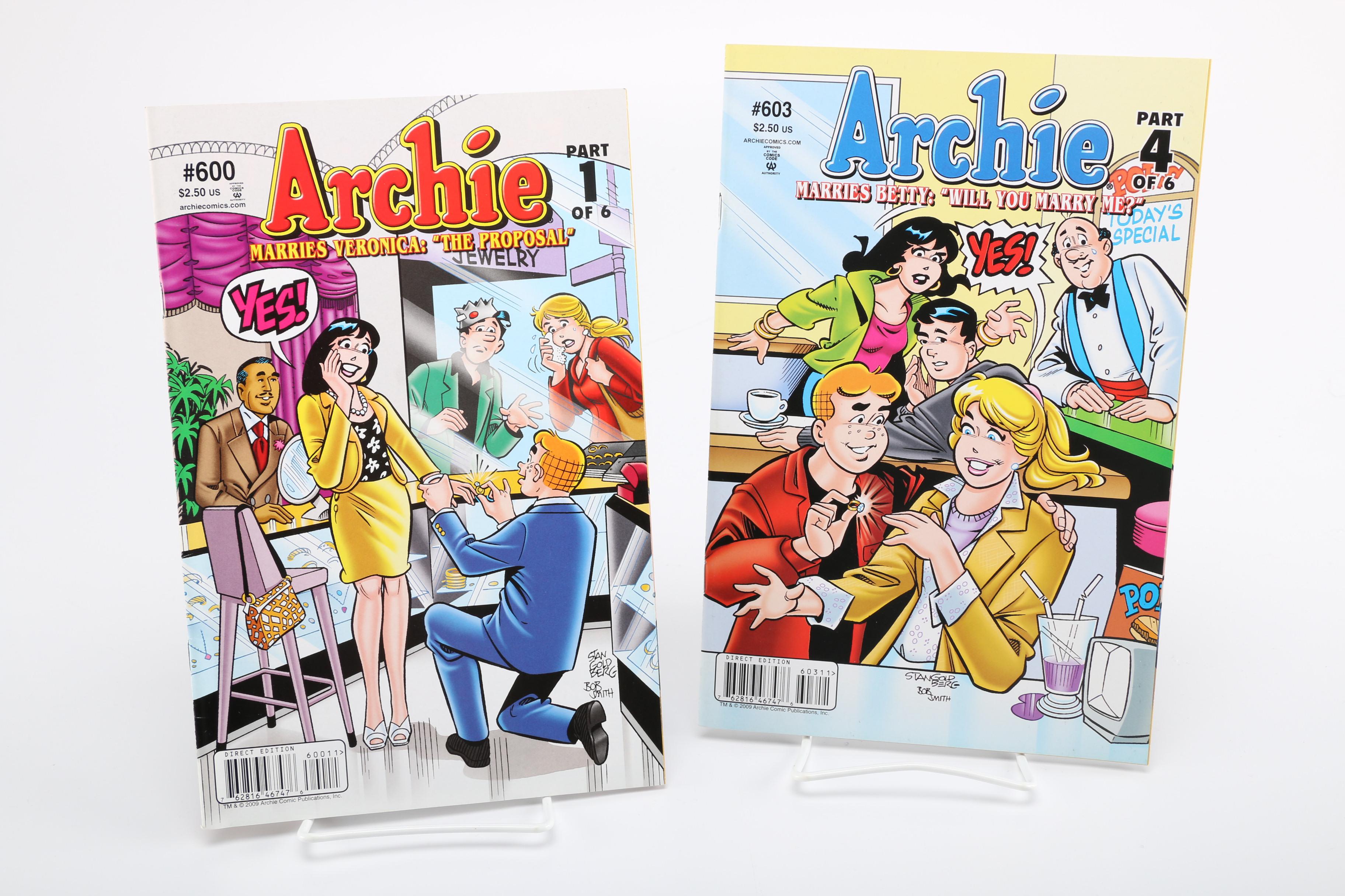 Modern Age "Archie" and DC Millennium Edition Comics Including Reprint of "Action Comics" #1