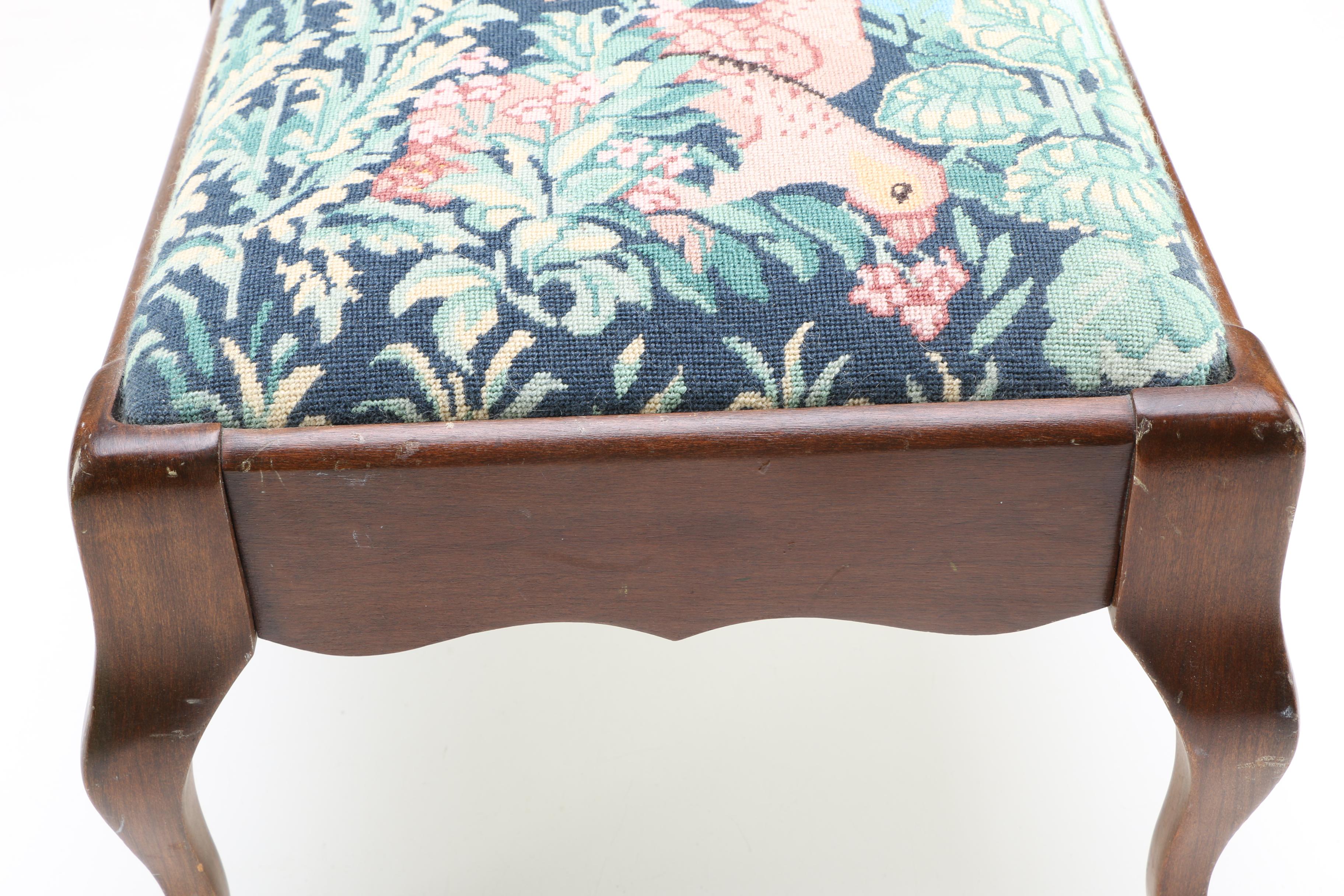 Embroidered Foot Stool