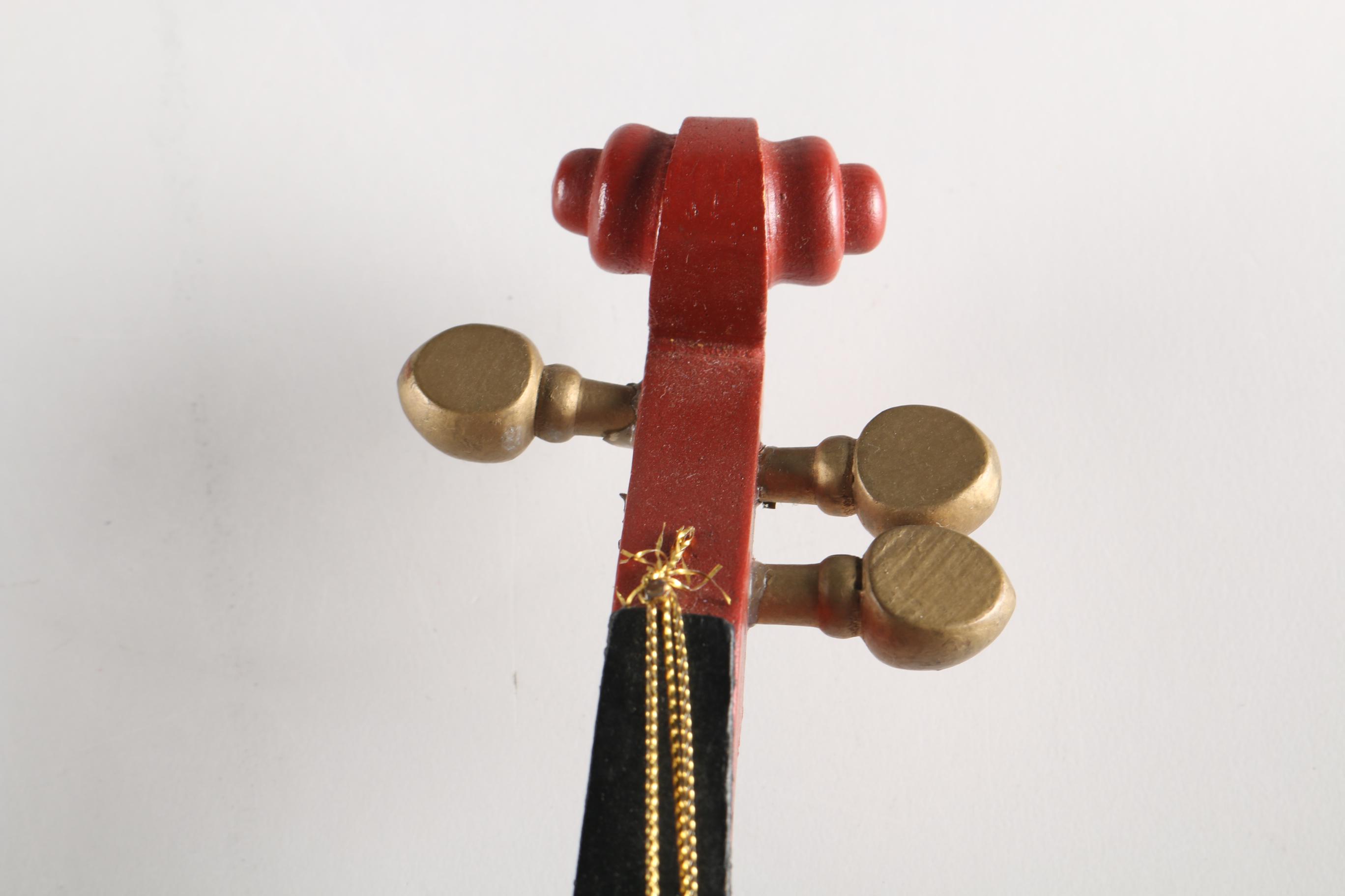 Miniature Decorative Violin with Case