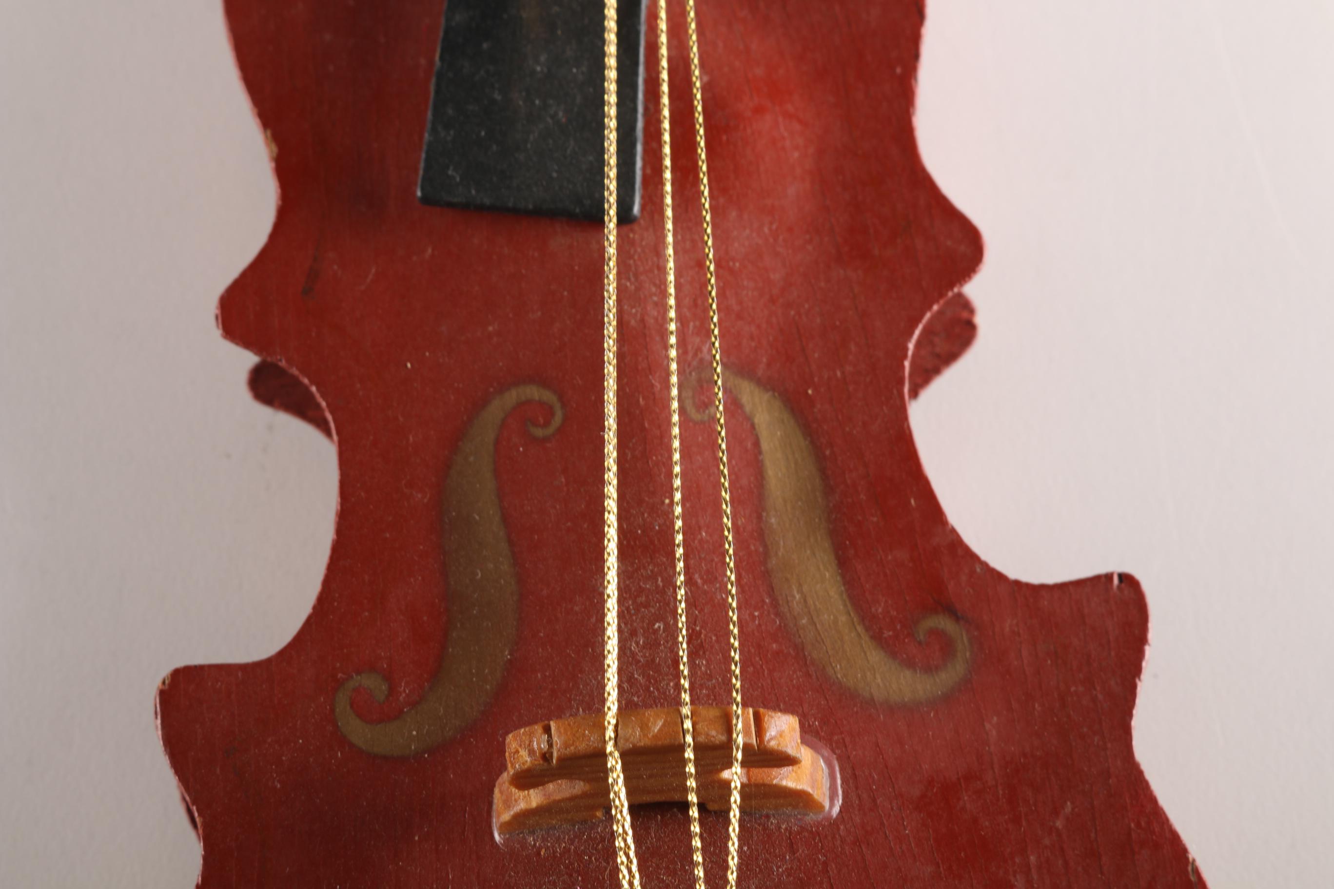 Miniature Decorative Violin with Case