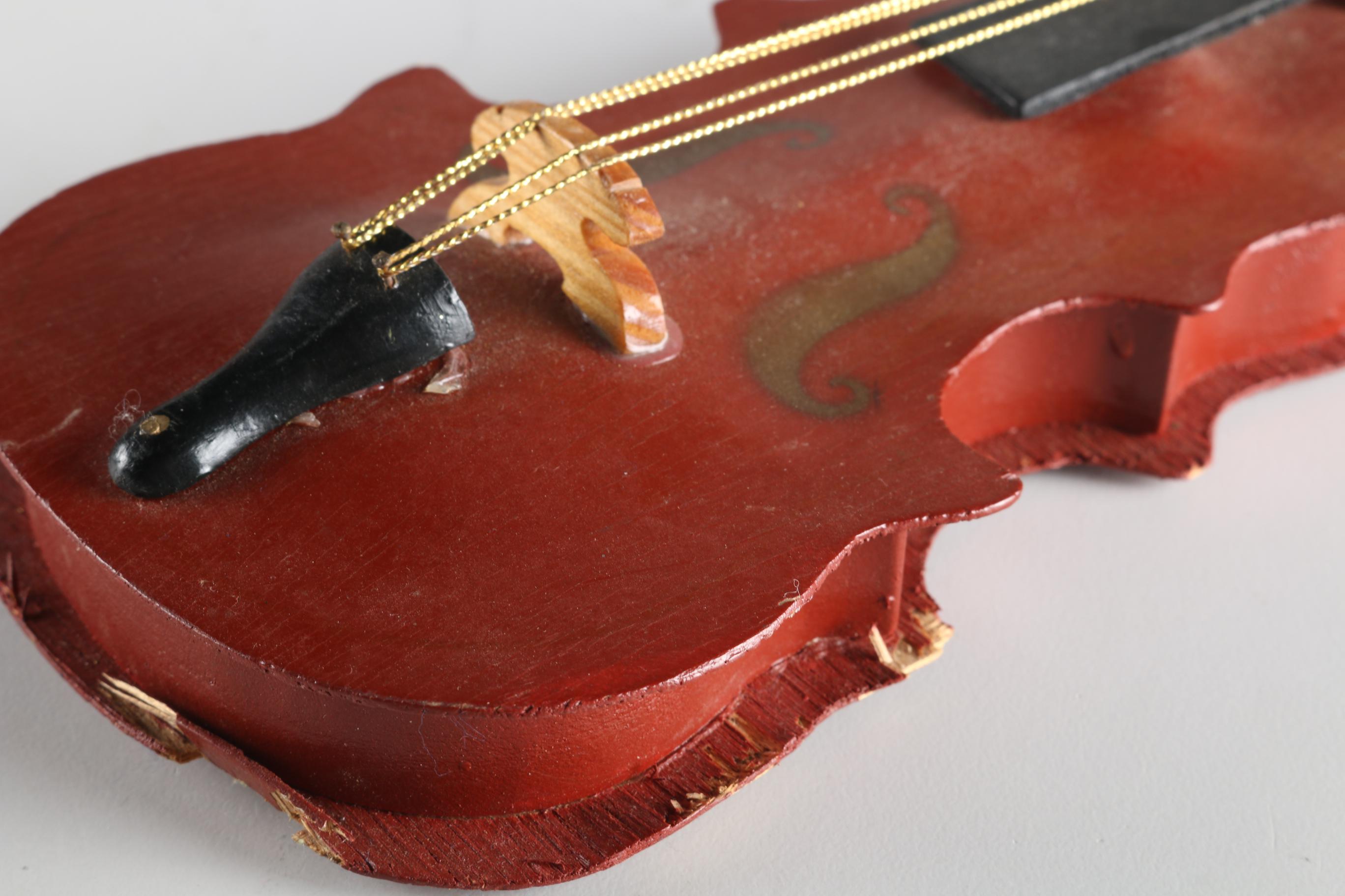 Miniature Decorative Violin with Case