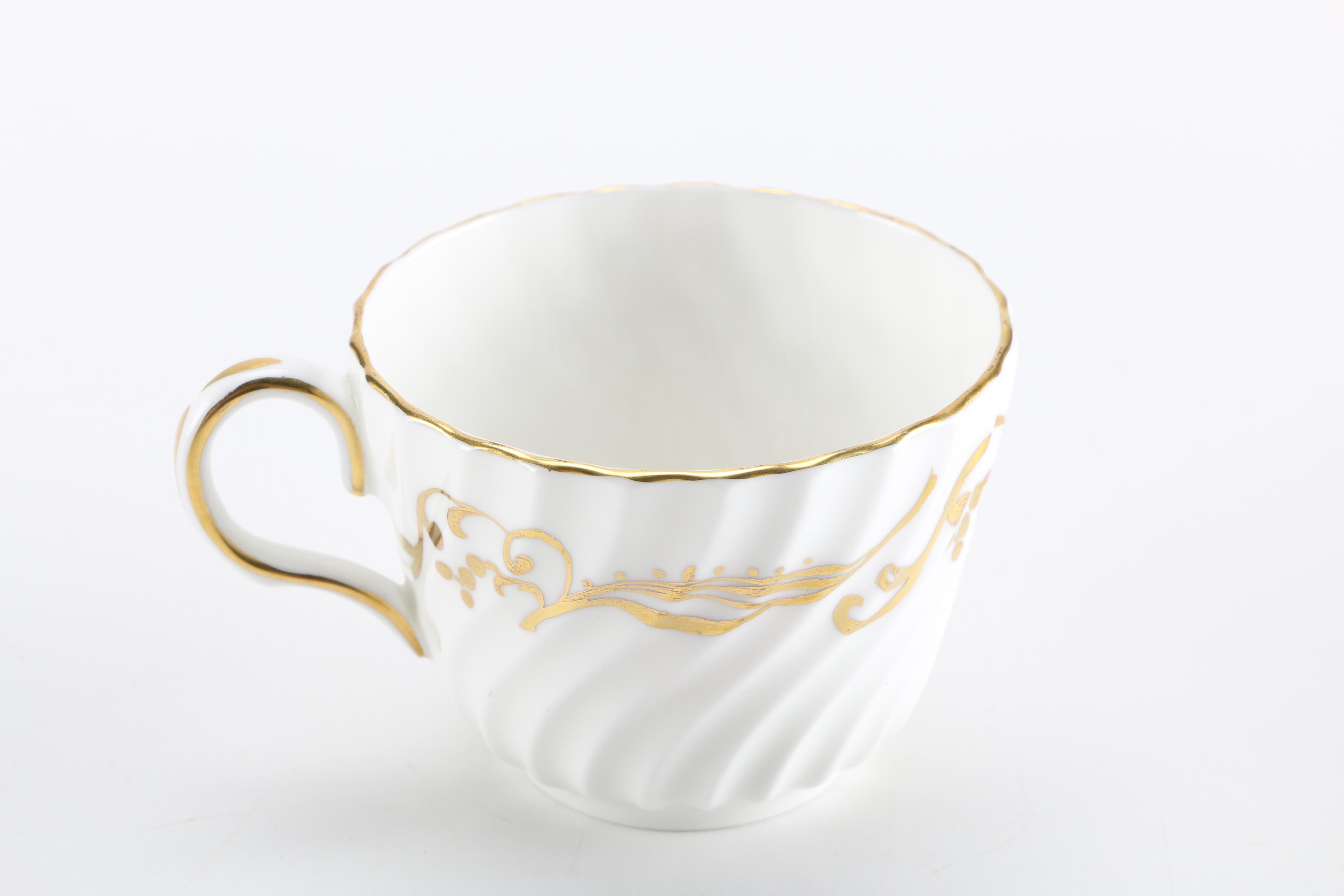 Aynsley Swirling Pink Rose Bone China Tea Set