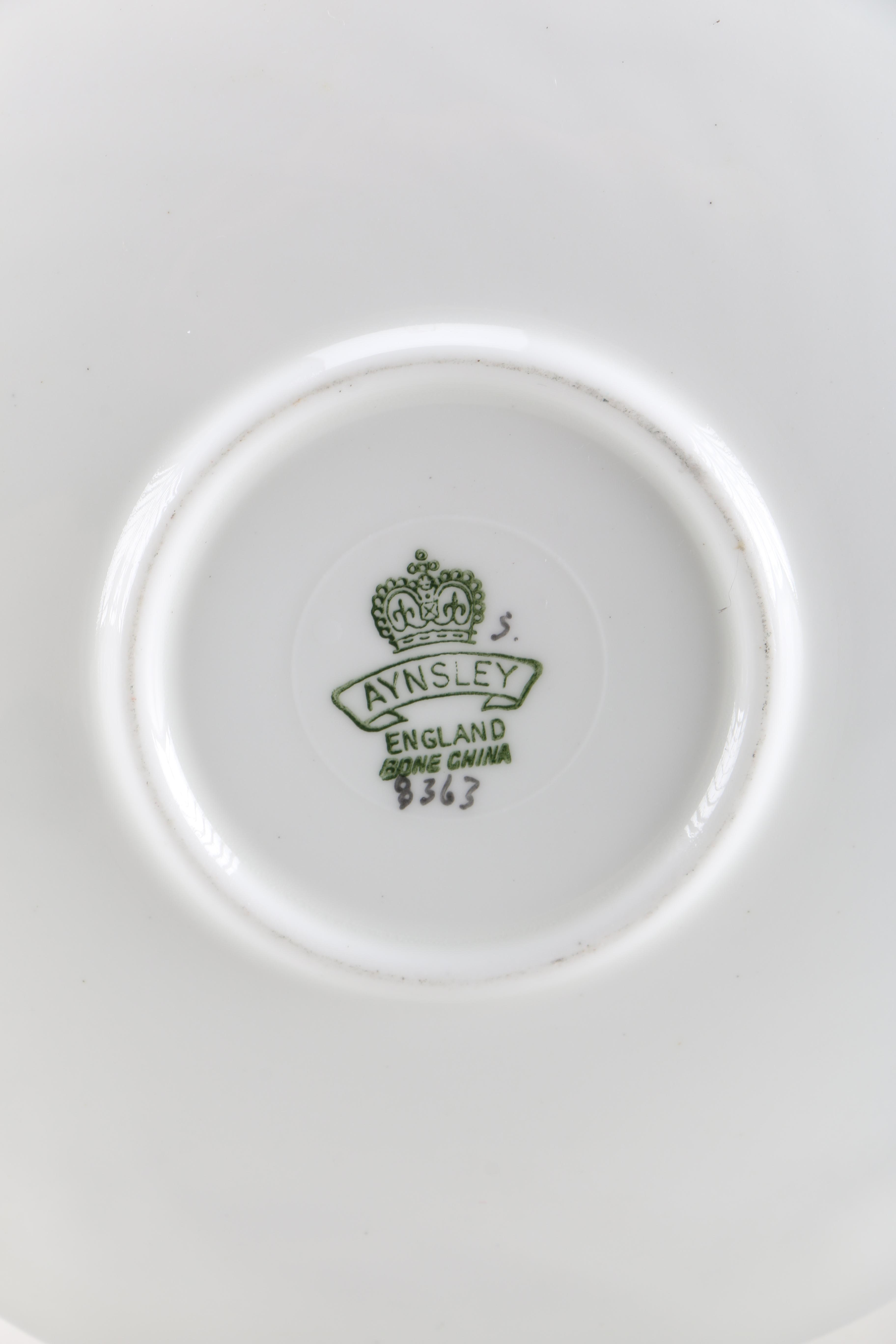 Aynsley Swirling Pink Rose Bone China Tea Set